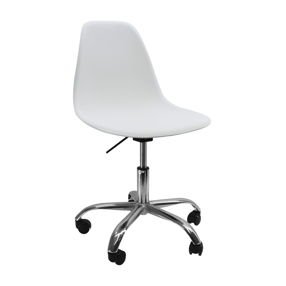 SILLA DKR CON RUEDAS TIPO EAMES BLANCA BOXBIT