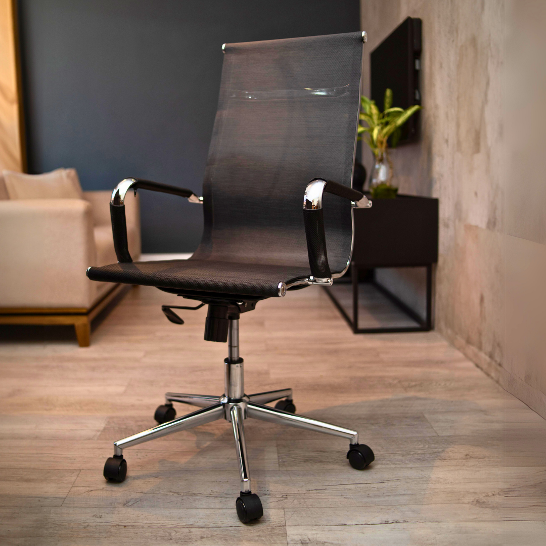 SET X 2 SILLAS TELA OFICINA ALTAS NEGRAS BOXBIT