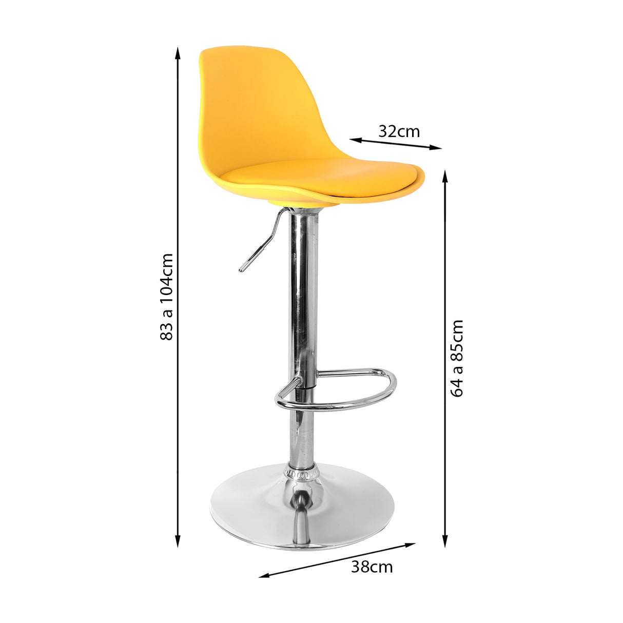 SET X 3 SILLAS JULY BAR AMARILLAS BOXBIT