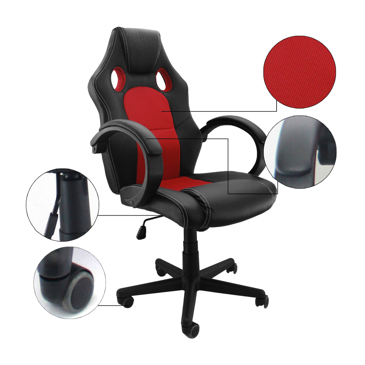 SILLA GAMER RAPTOR ROJA BOXBIT
