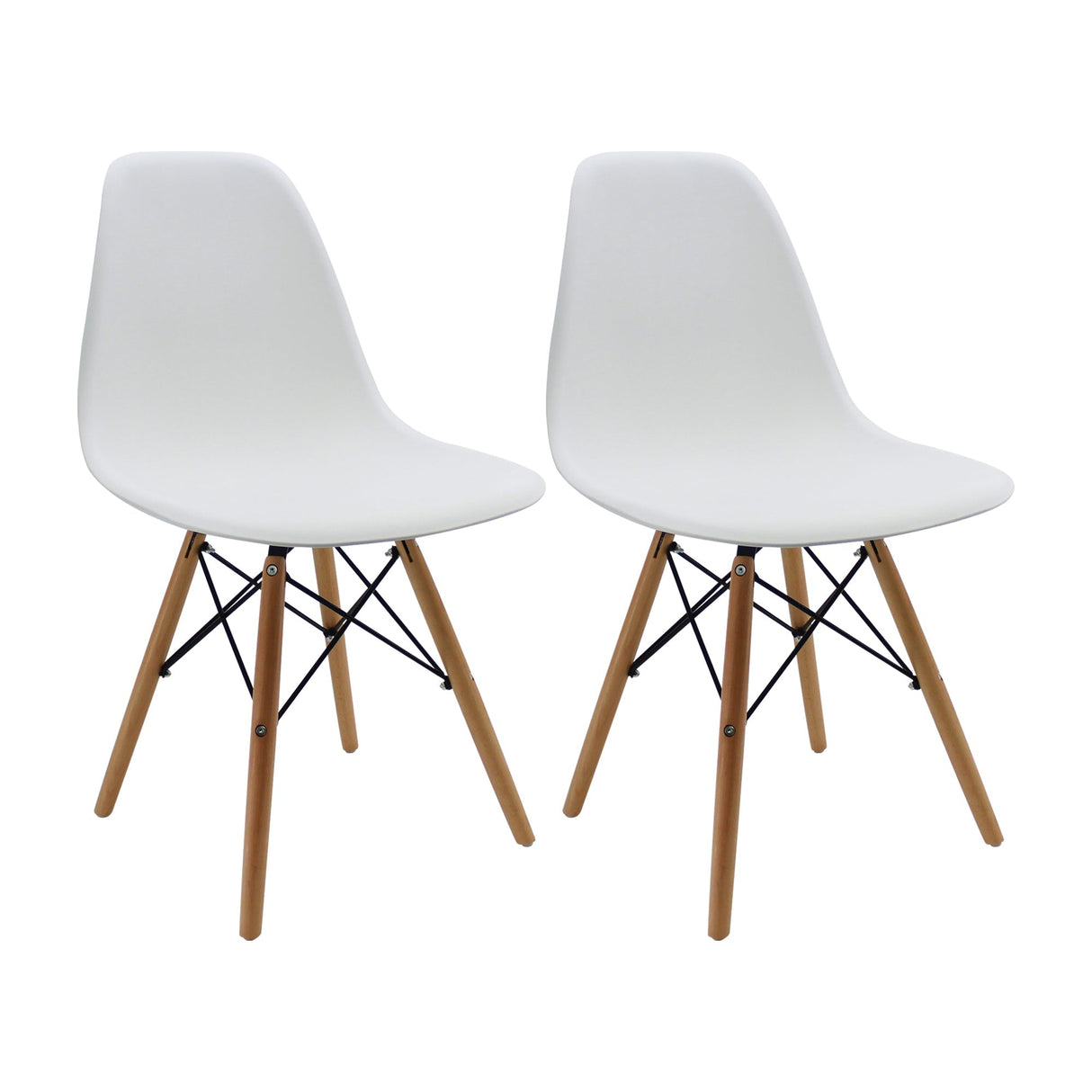 SET X 2 SILLAS DKR TIPO EAMES BLANCAS BOXBIT