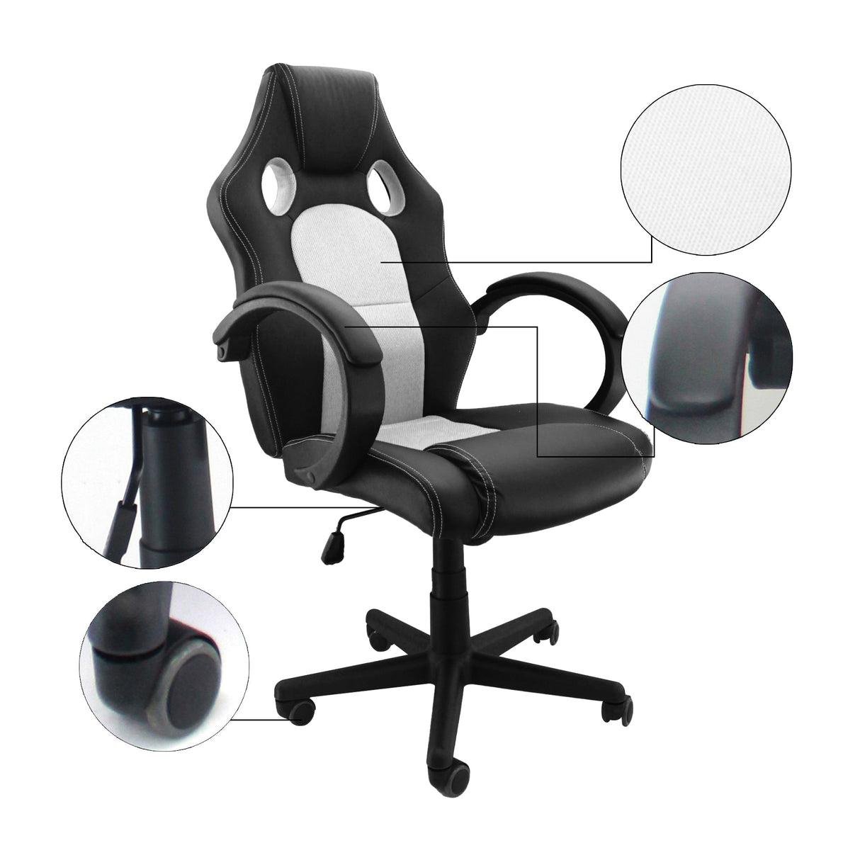 SILLA GAMER RAPTOR BLANCA BOXBIT