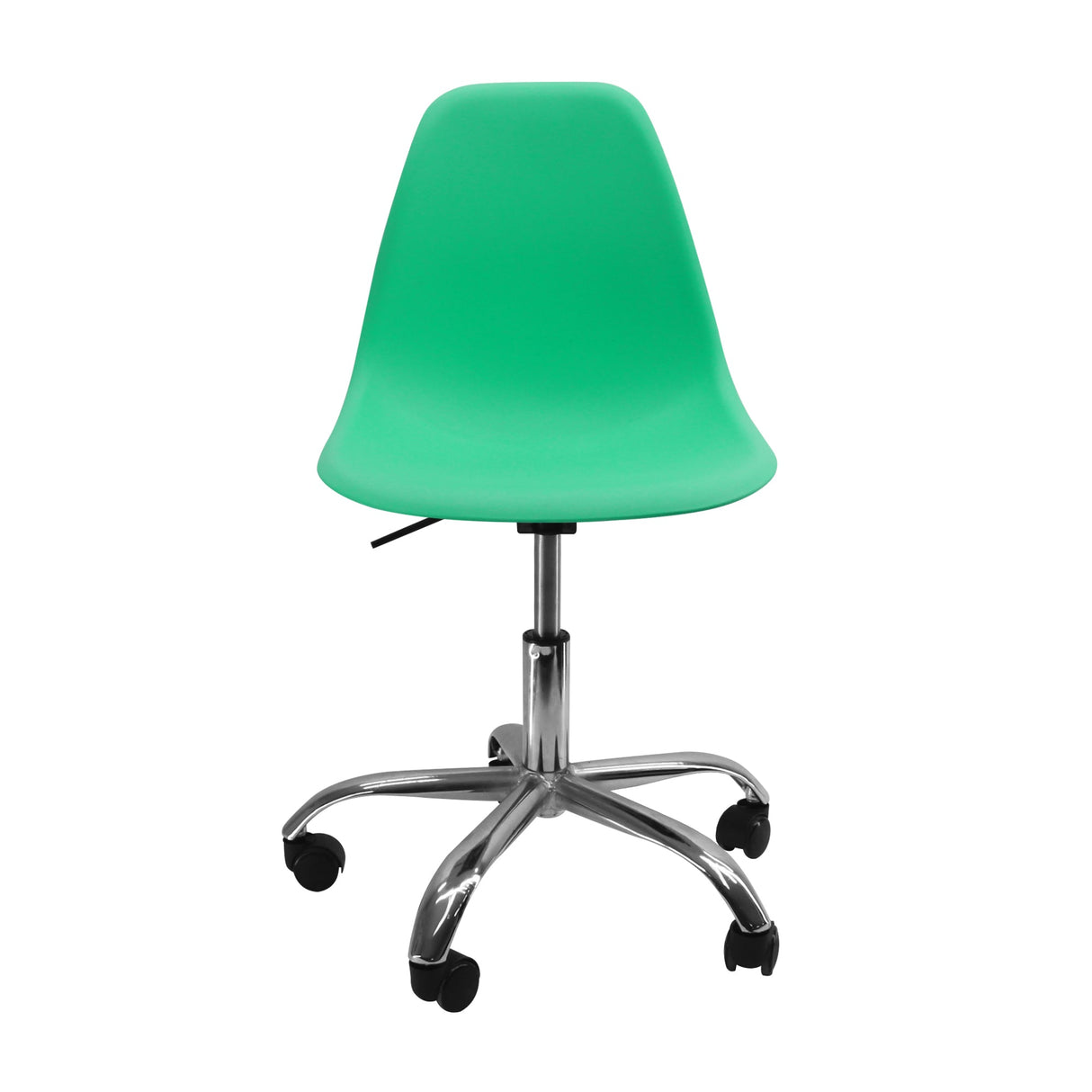 SILLA DKR CON RUEDAS TIPO EAMES VERDE MENTA BOXBIT