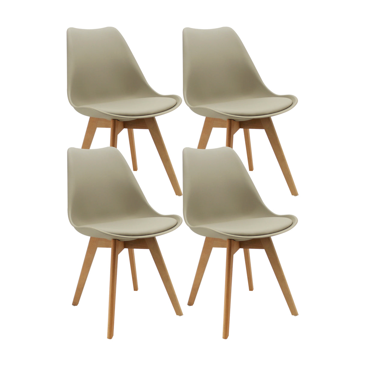 SET X 4 SILLAS JOLY BEIGE BOXBIT