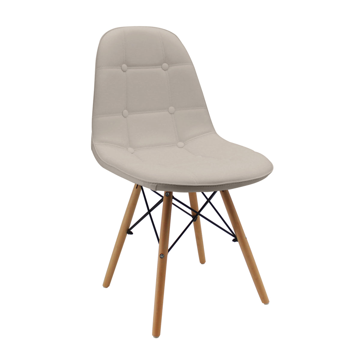 SILLA DKR BOTONES TIPO EAMES BEIGE BOXBIT