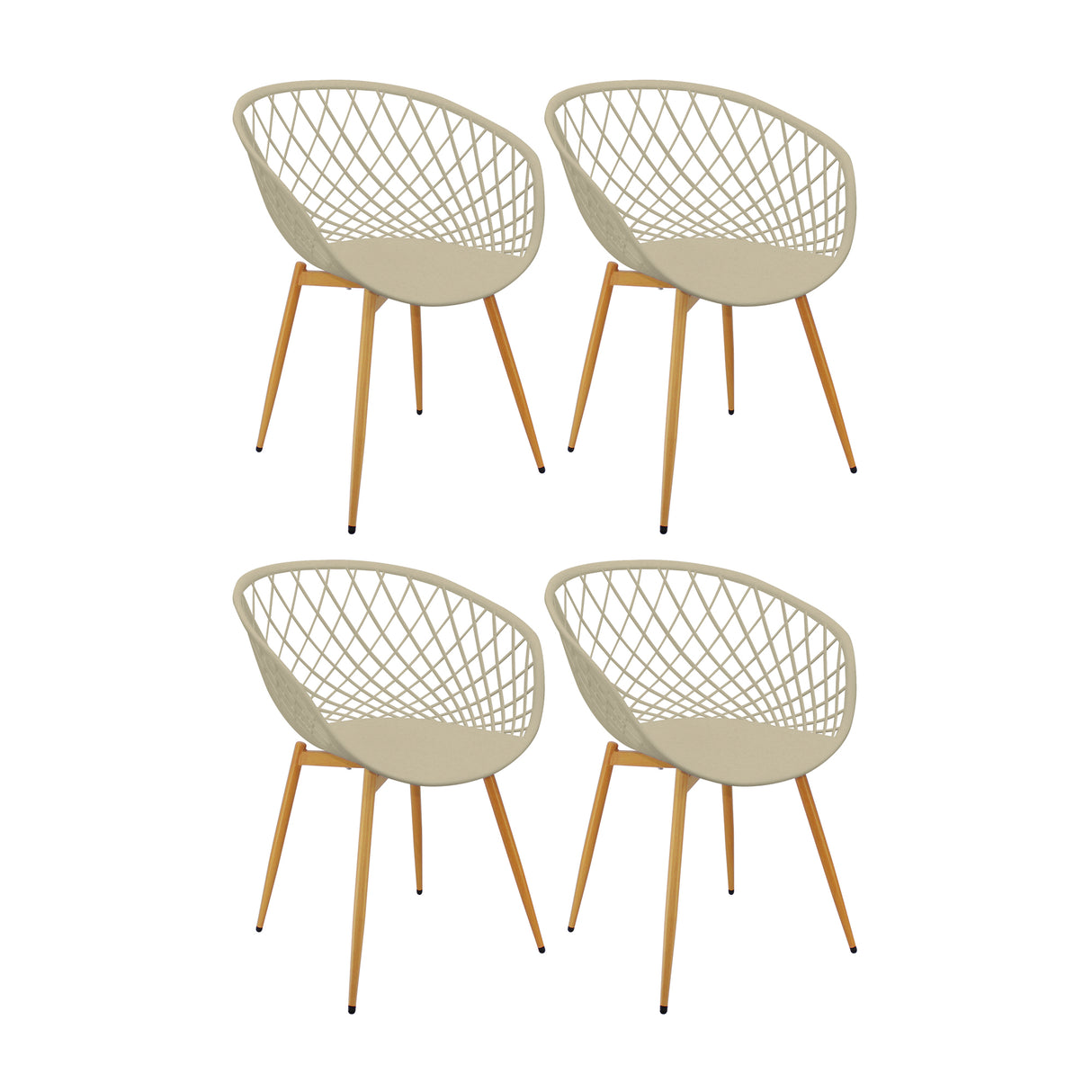 Set x 4 Sillas LOA Beige BoxBit