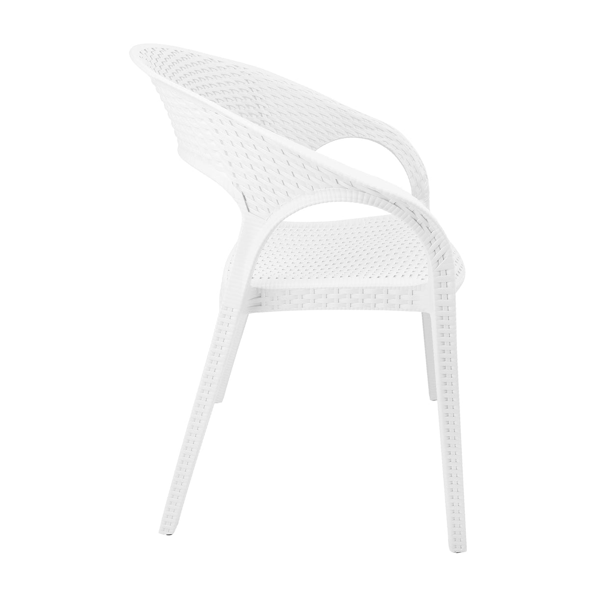 SILLA EXTERIOR RATAN CURVE BLANCO BOXBIT
