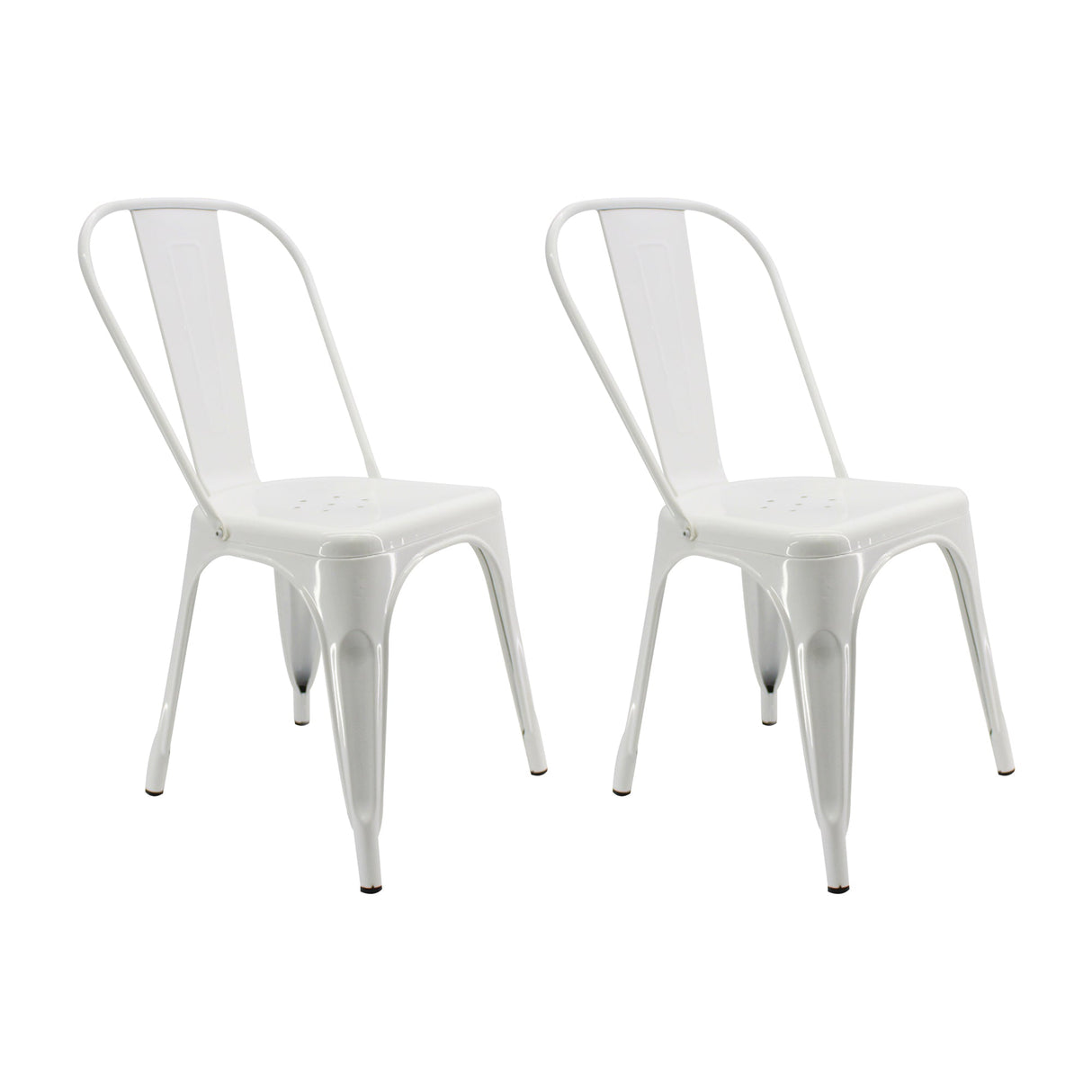 SET X 2 SILLAS TITAN TIPO TOLIX BLANCAS BOXBIT