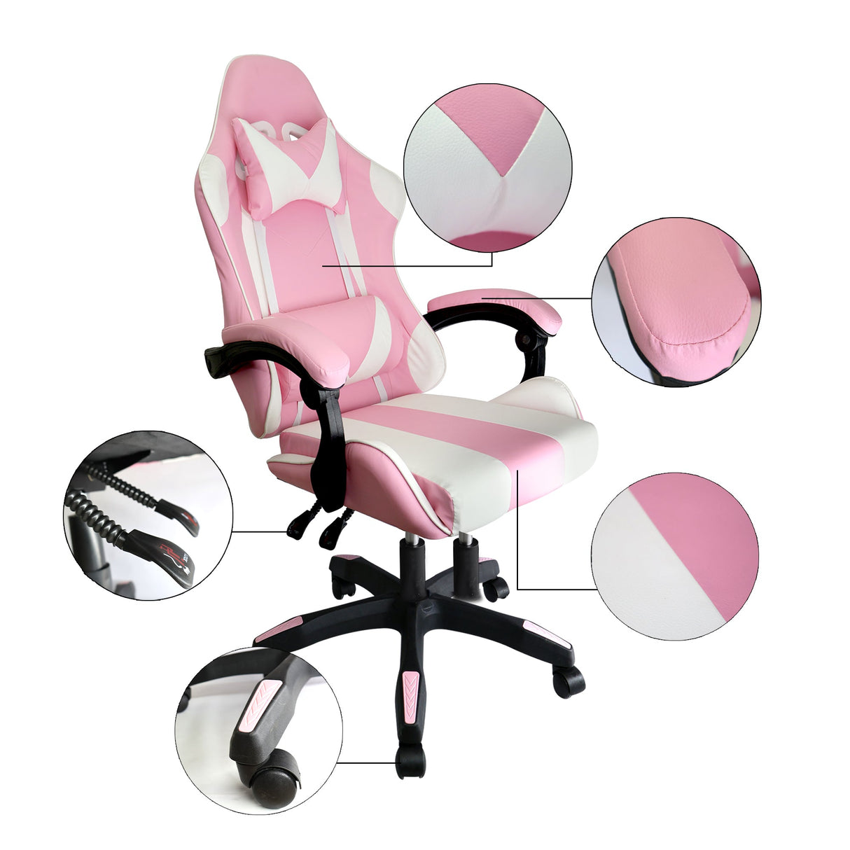 SILLA GAMER HAWKER ROSA BOXBIT