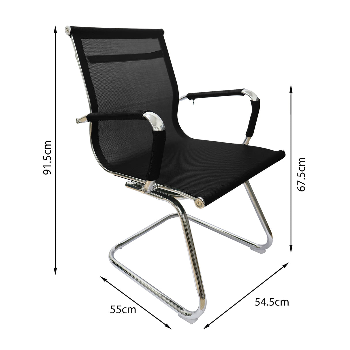 SILLA TELA FIJA NEGRA OFICINA BOXBIT