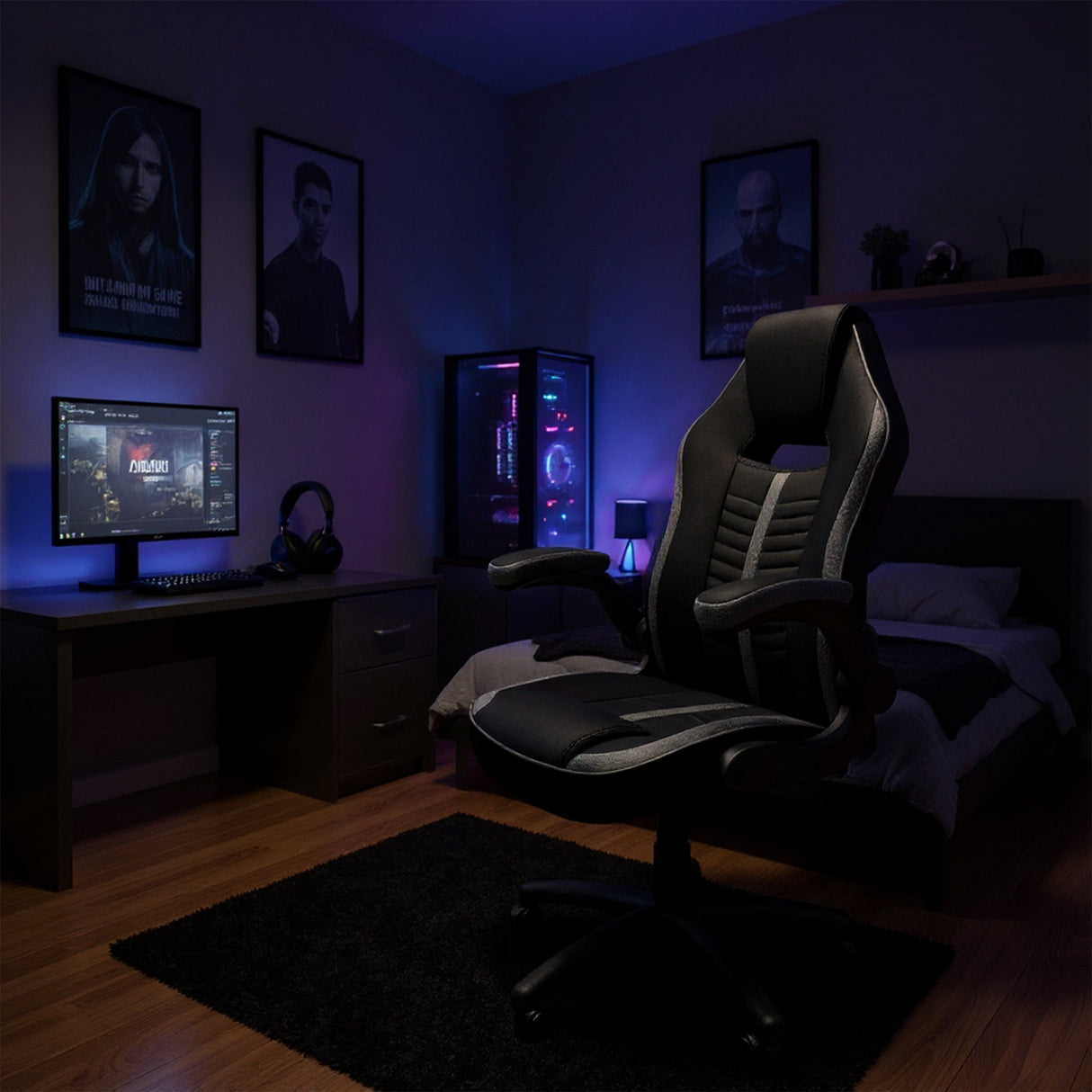 SILLA GAMER TOPGUN GRIS BOXBIT