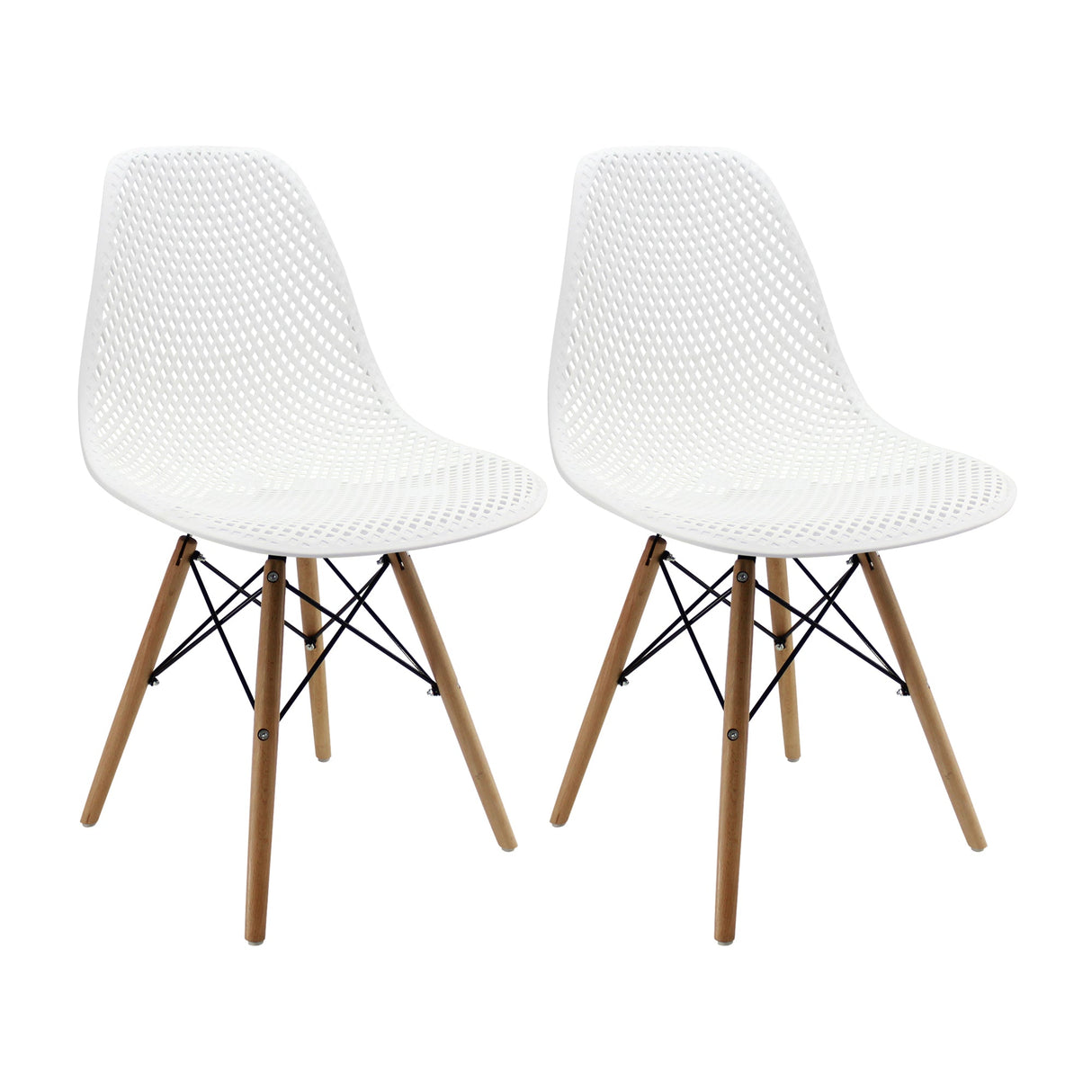 SET X 2 SILLAS COLMEIA BLANCAS BOXBIT