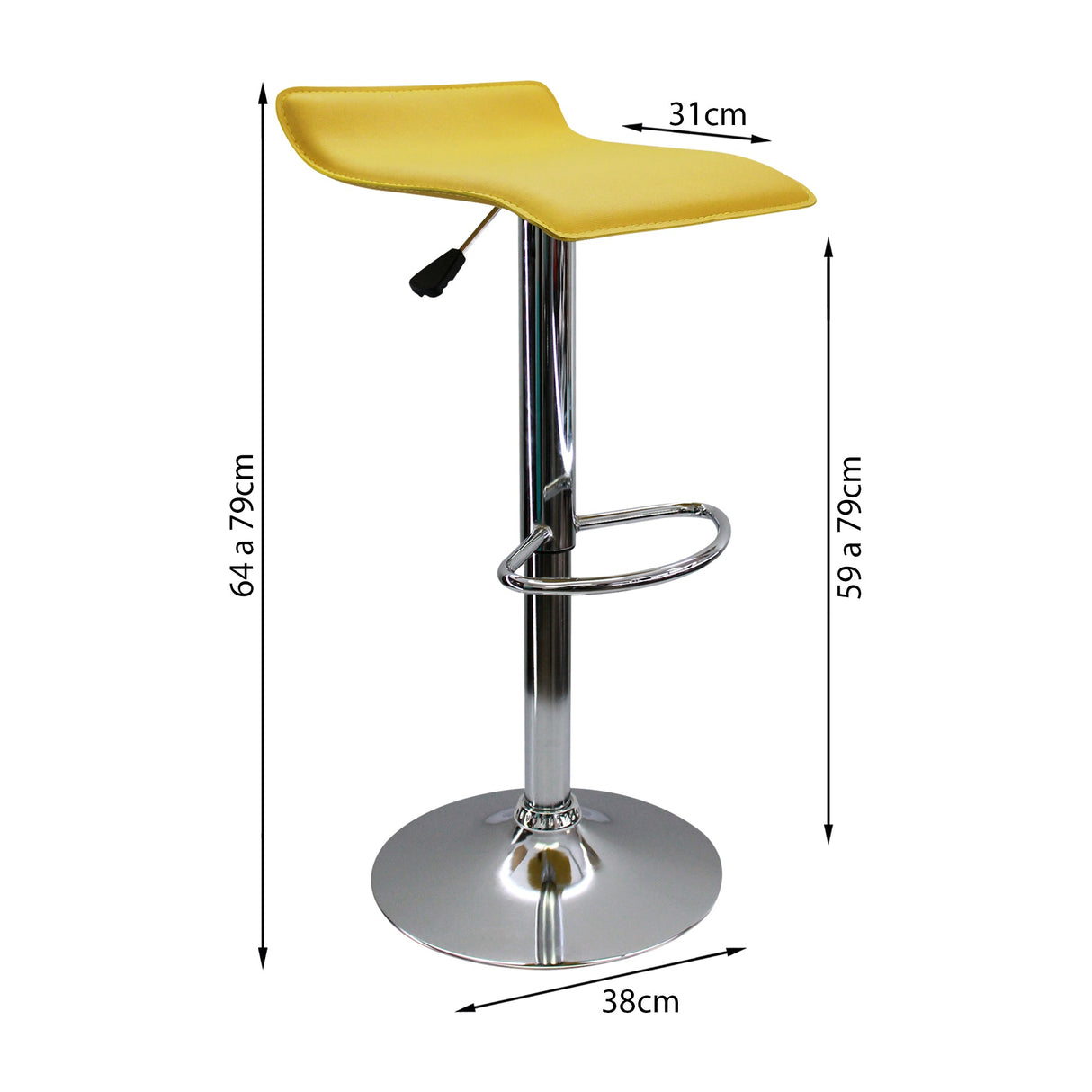 SILLA WAVE BAR AMARILLA BOXBIT