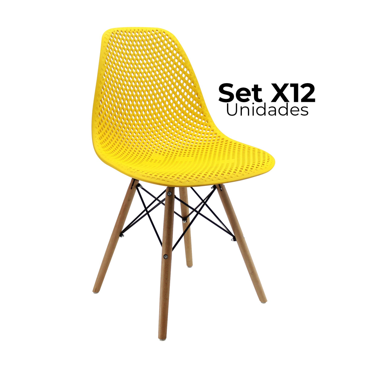 SET X 12 SILLAS COLMEIA AMARILLAS BOXBIT