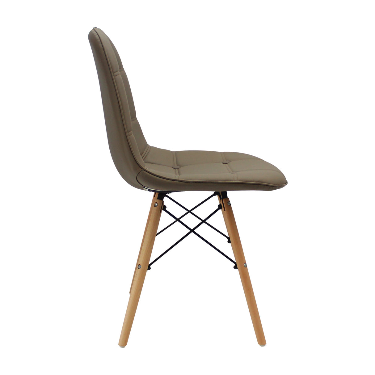 SILLA DKR BOTONES TIPO EAMES BEIGE BOXBIT