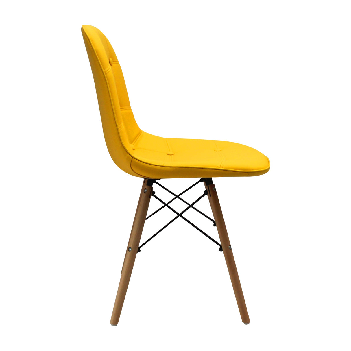 SILLA DKR BOTONES TIPO EAMES AMARILLA BOXBIT