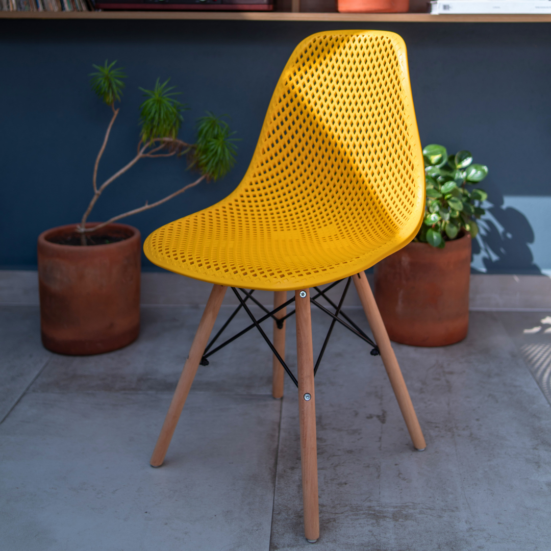 SET X 2 SILLAS COLMEIA AMARILLAS BOXBIT
