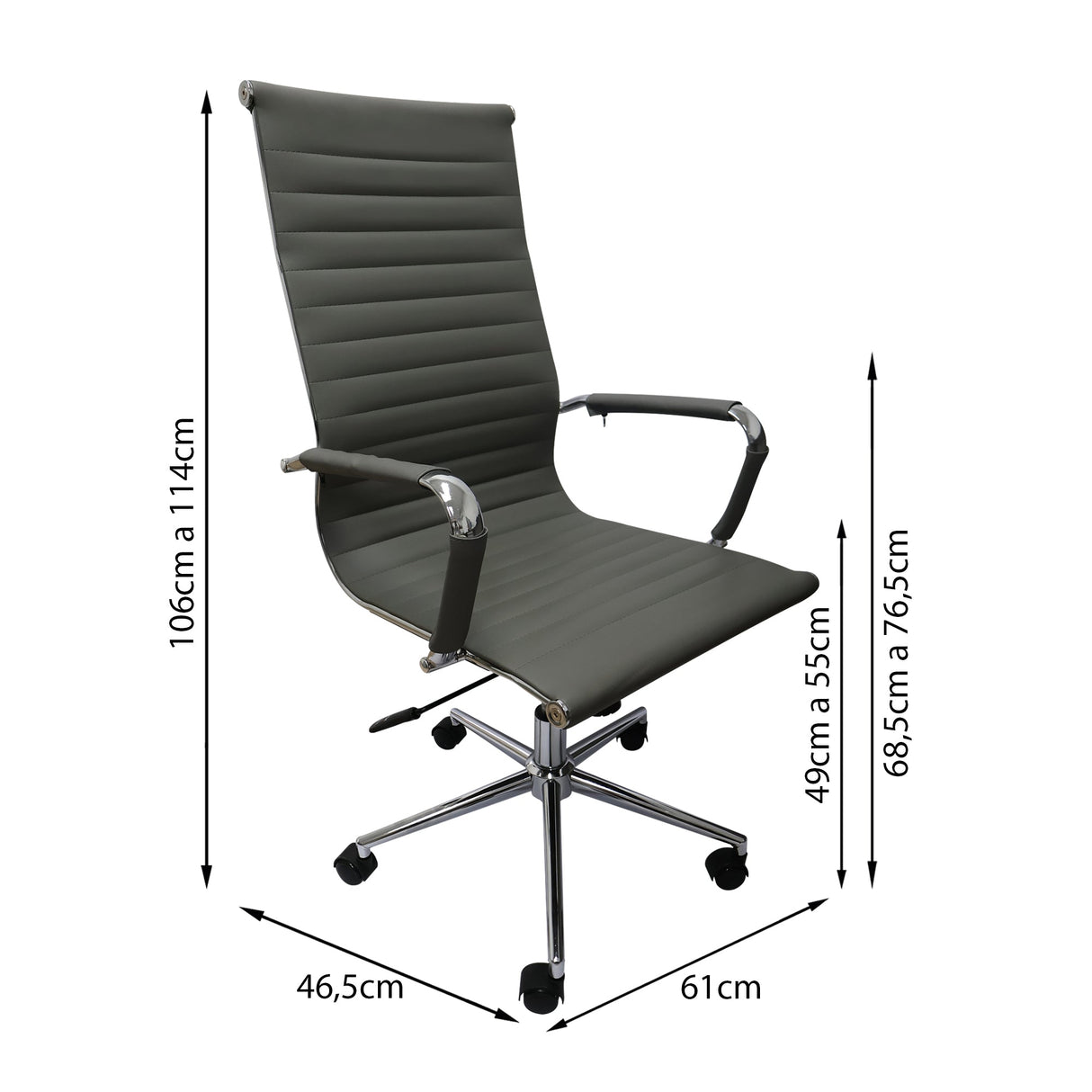 Silla de oficina ESTERILLA Alta Gris