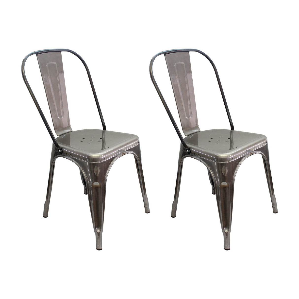 SET X 2 SILLAS TITAN TIPO TOLIX METAL RUSTIC BOXBIT