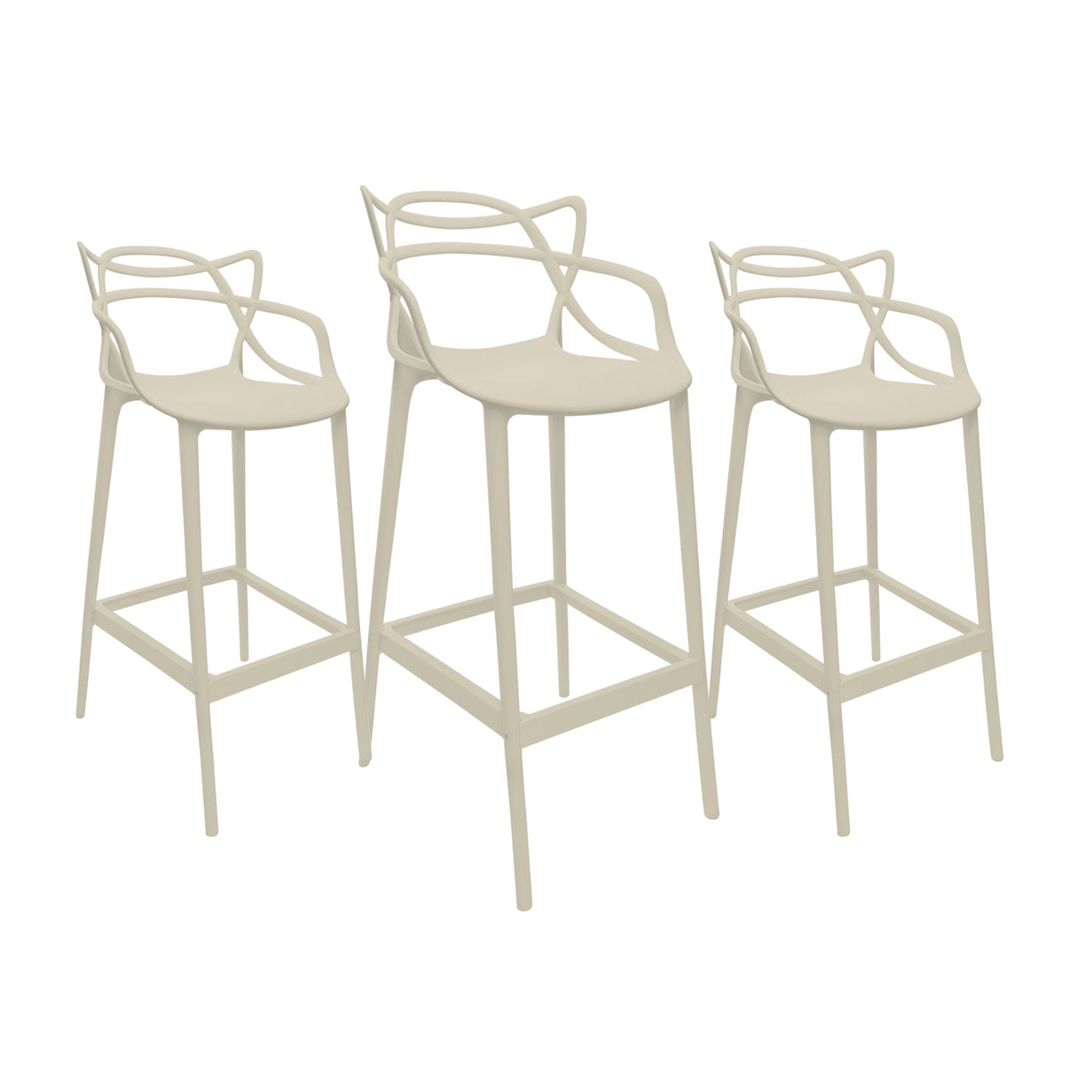 SET X 3 SILLAS SOLNA BARRA BEIGE BOXBIT