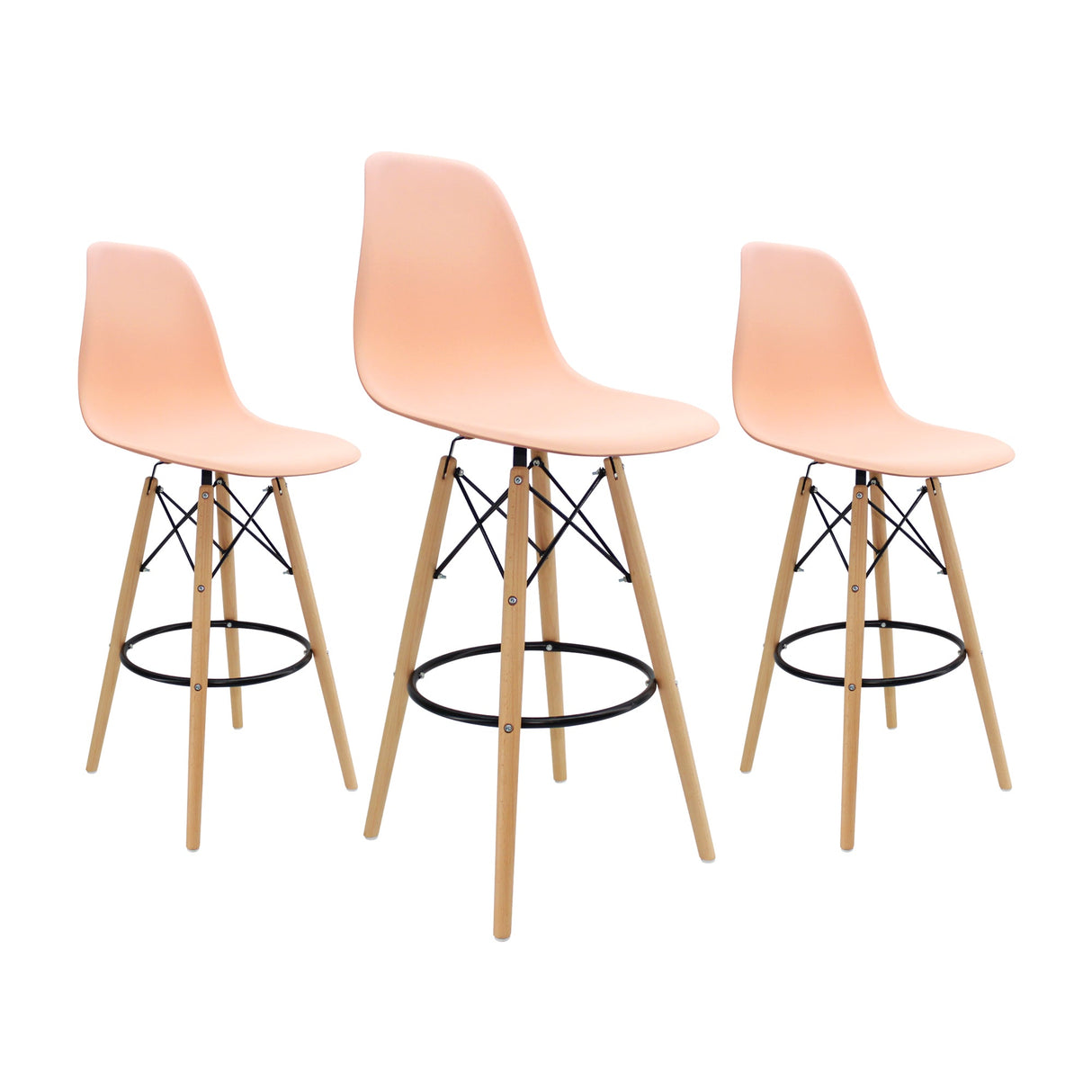 SET X 3 BUTACOS DKR BAR TIPO EAMES SALMON BOXBIT