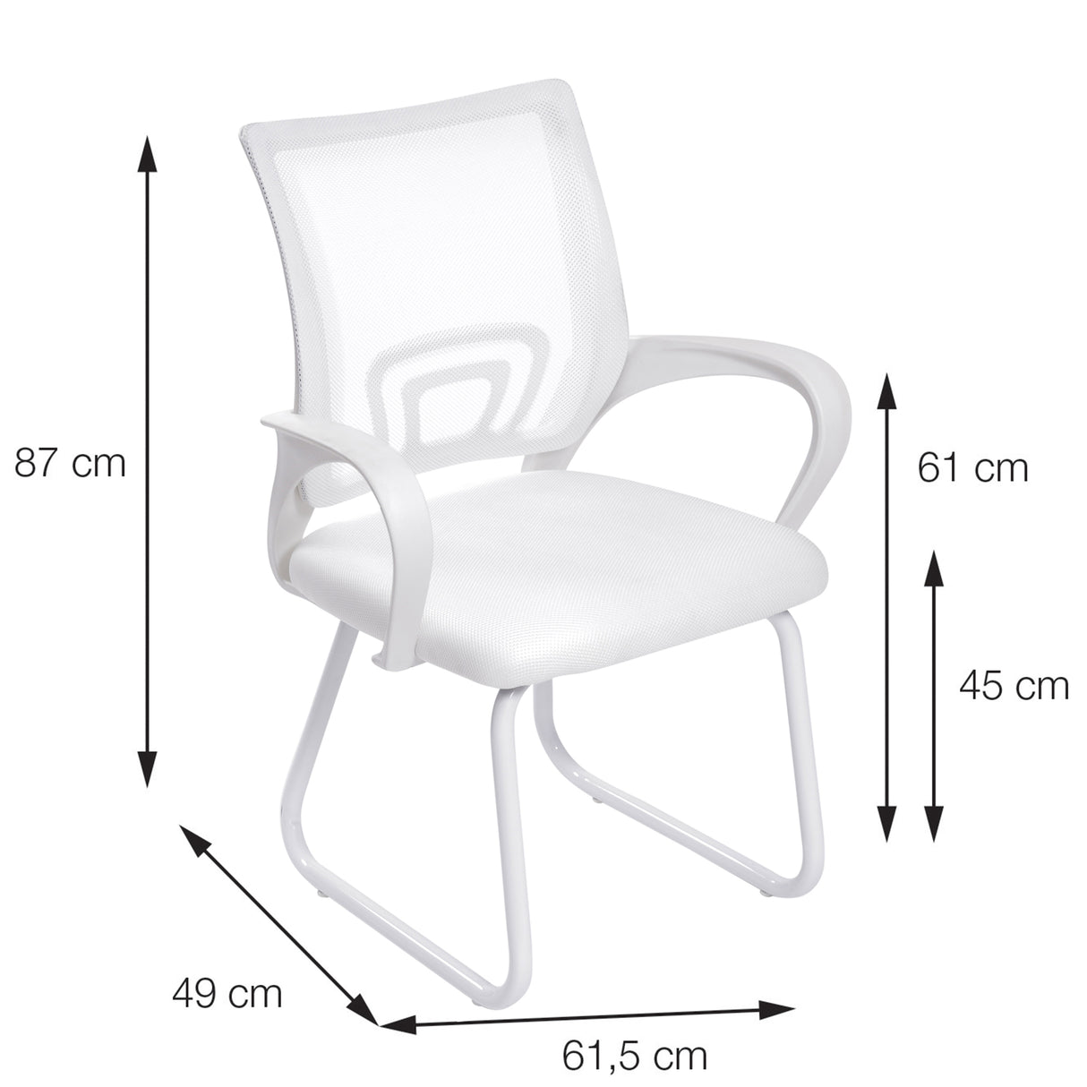 Silla de oficina TOK Fija Blanca BoxBit