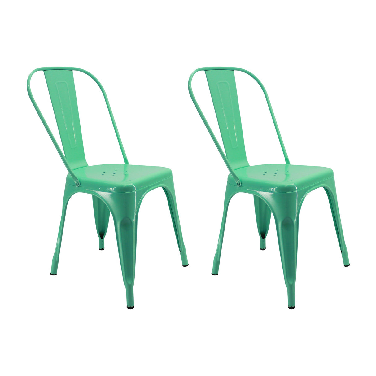 SET X 2 SILLAS TITAN TIPO TOLIX VERDE MENTA BOXBIT