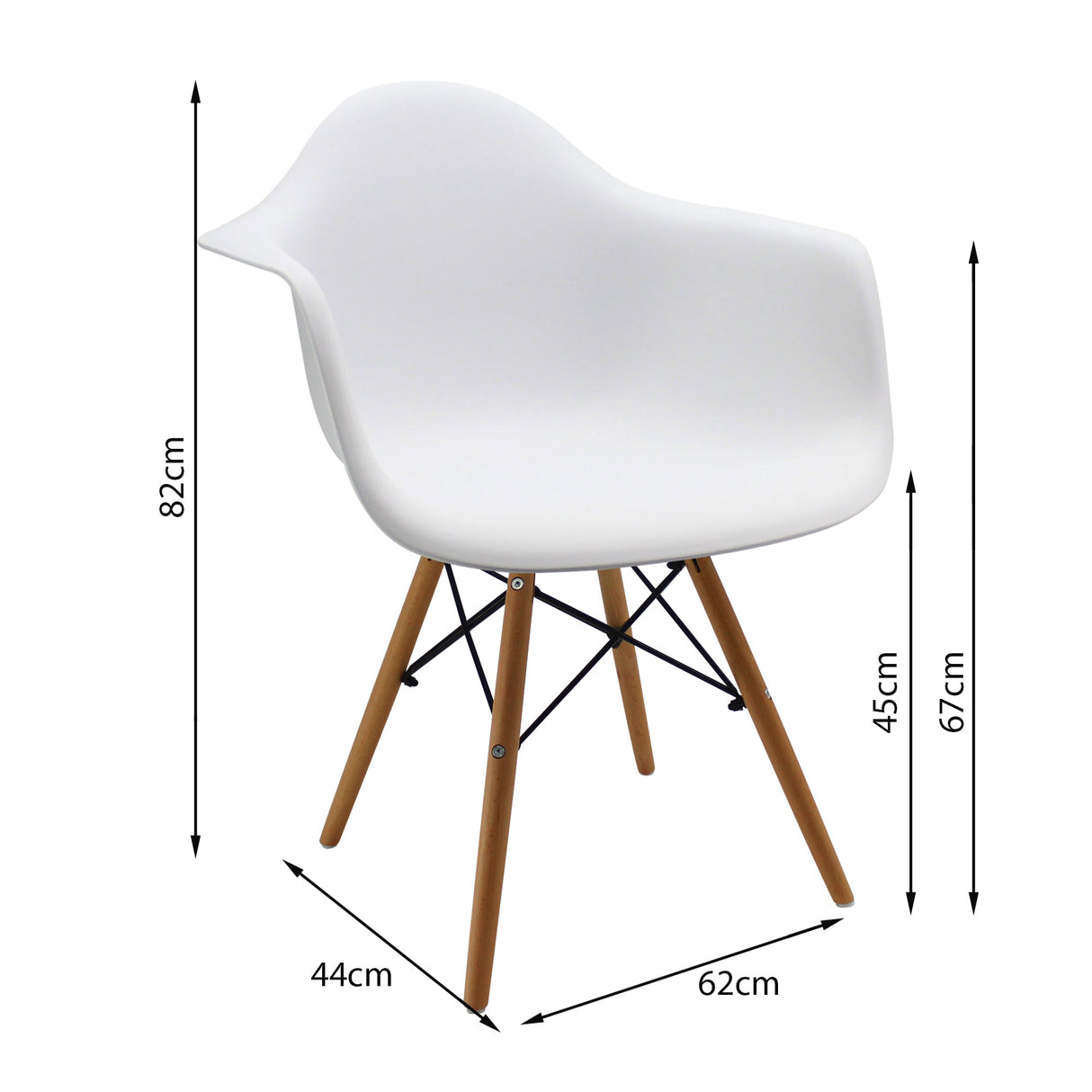 Silla DKR Con Brazos Blanca BoxBit