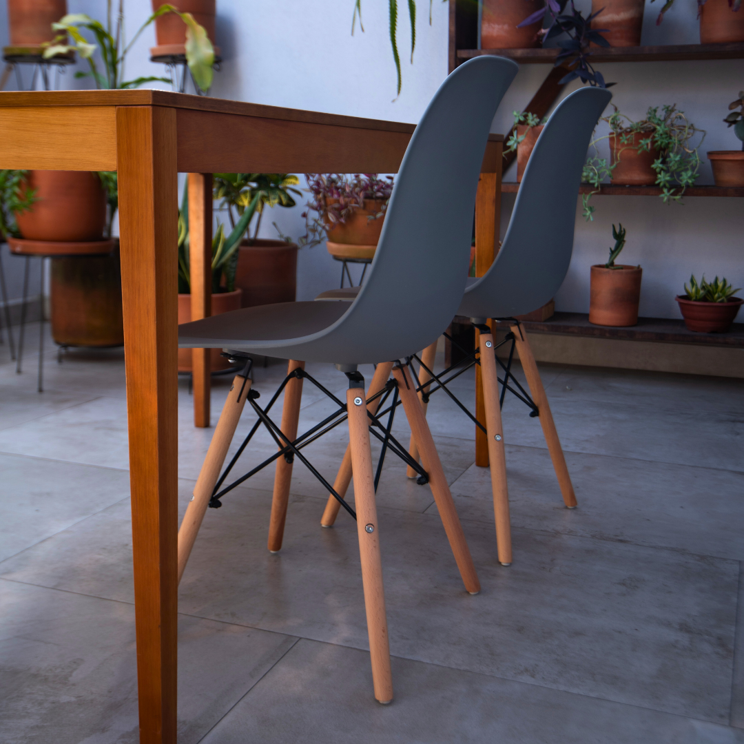 SET X 6 SILLAS DKR TIPO EAMES GRIS BOXBIT