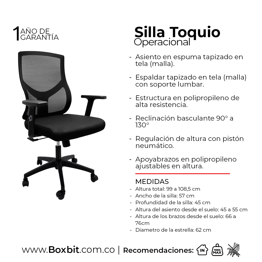SILLA DE OFICINA TOQUIO BOXBIT