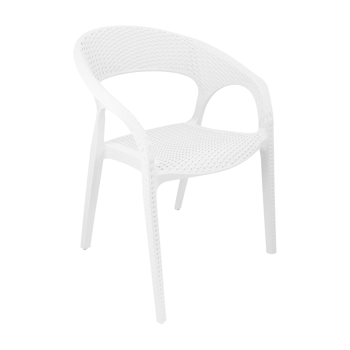 SILLA EXTERIOR RATAN CURVE BLANCO BOXBIT