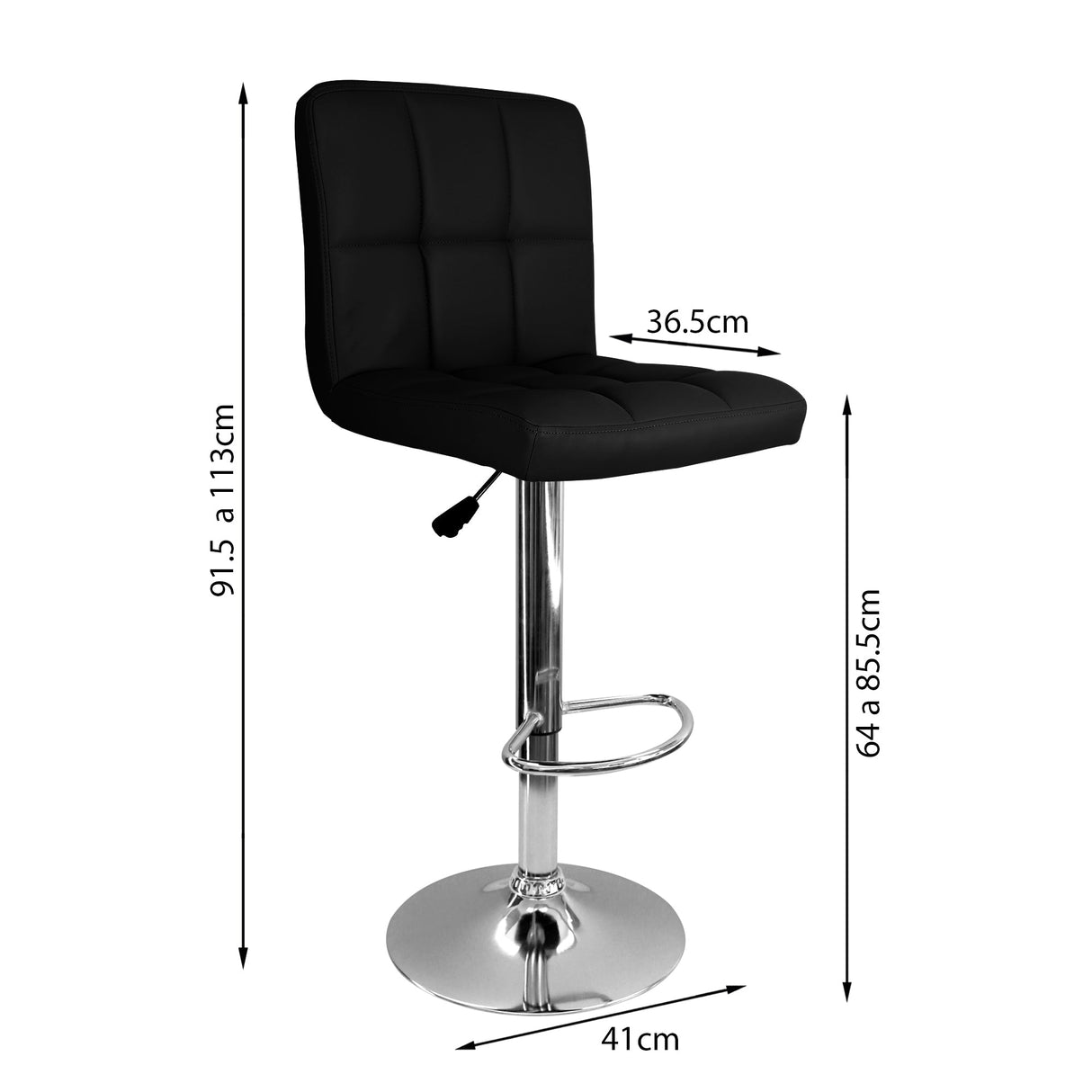 SILLA CONFORT BAR NEGRA BOXBIT