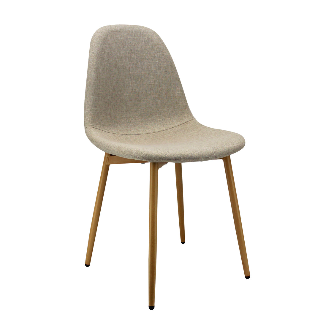 COMEDOR REDONDO TAPA DE MADERA NEGRA MÁS 4 SILLAS CHARLA BEIGE