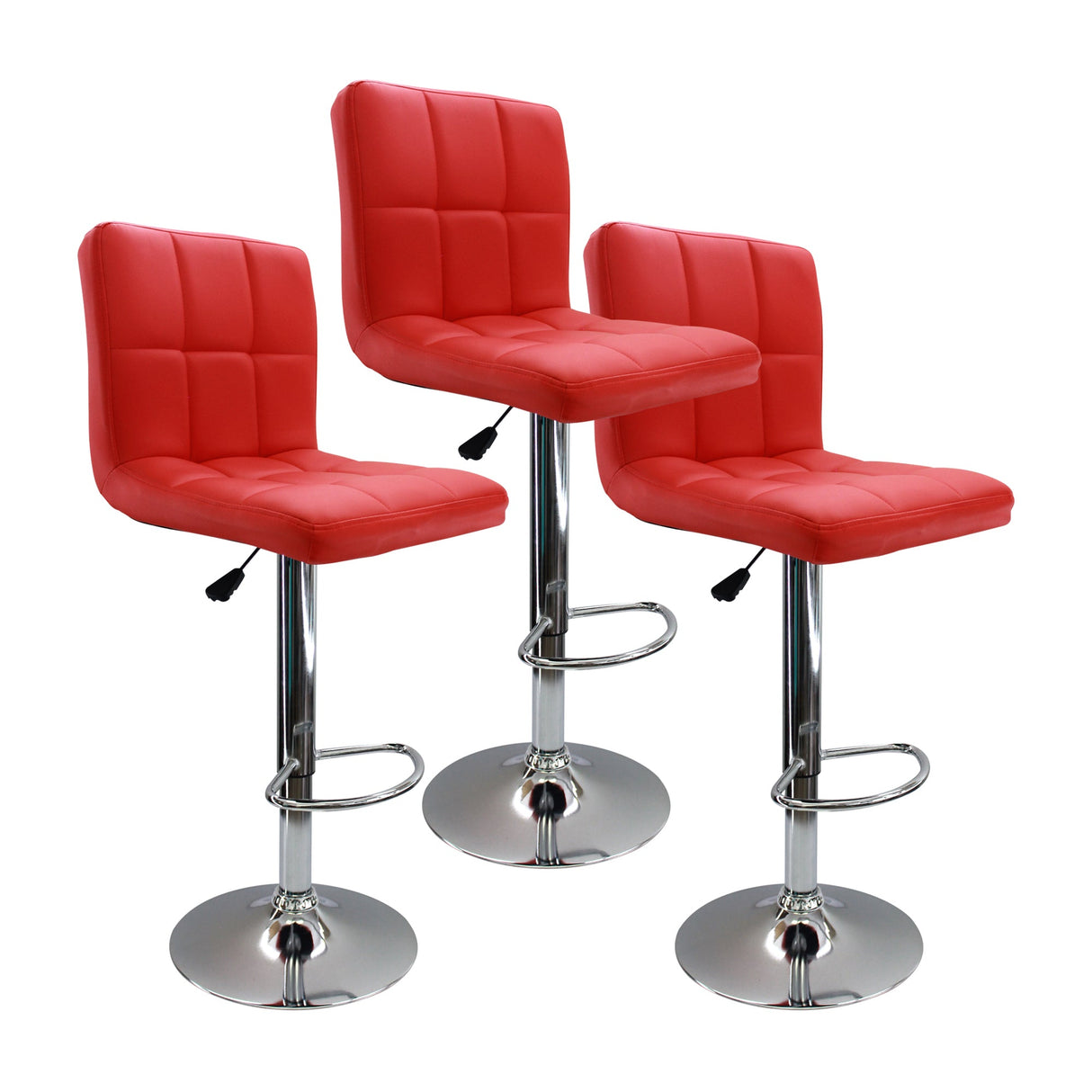 SET X 3 SILLAS CONFORT BAR ROJAS BOXBIT