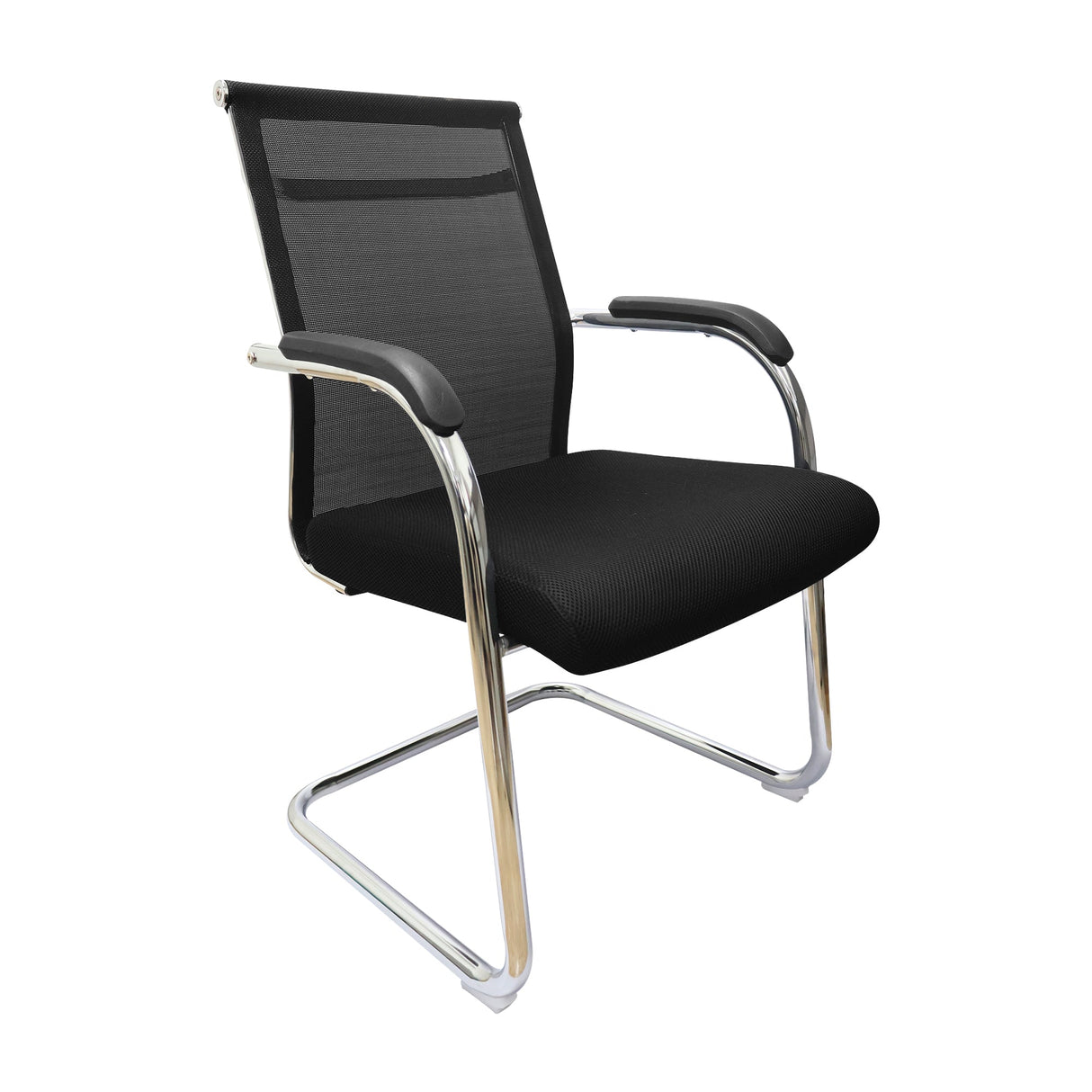 SILLA ROMA FIJA NEGRA OFICINA BOXBIT