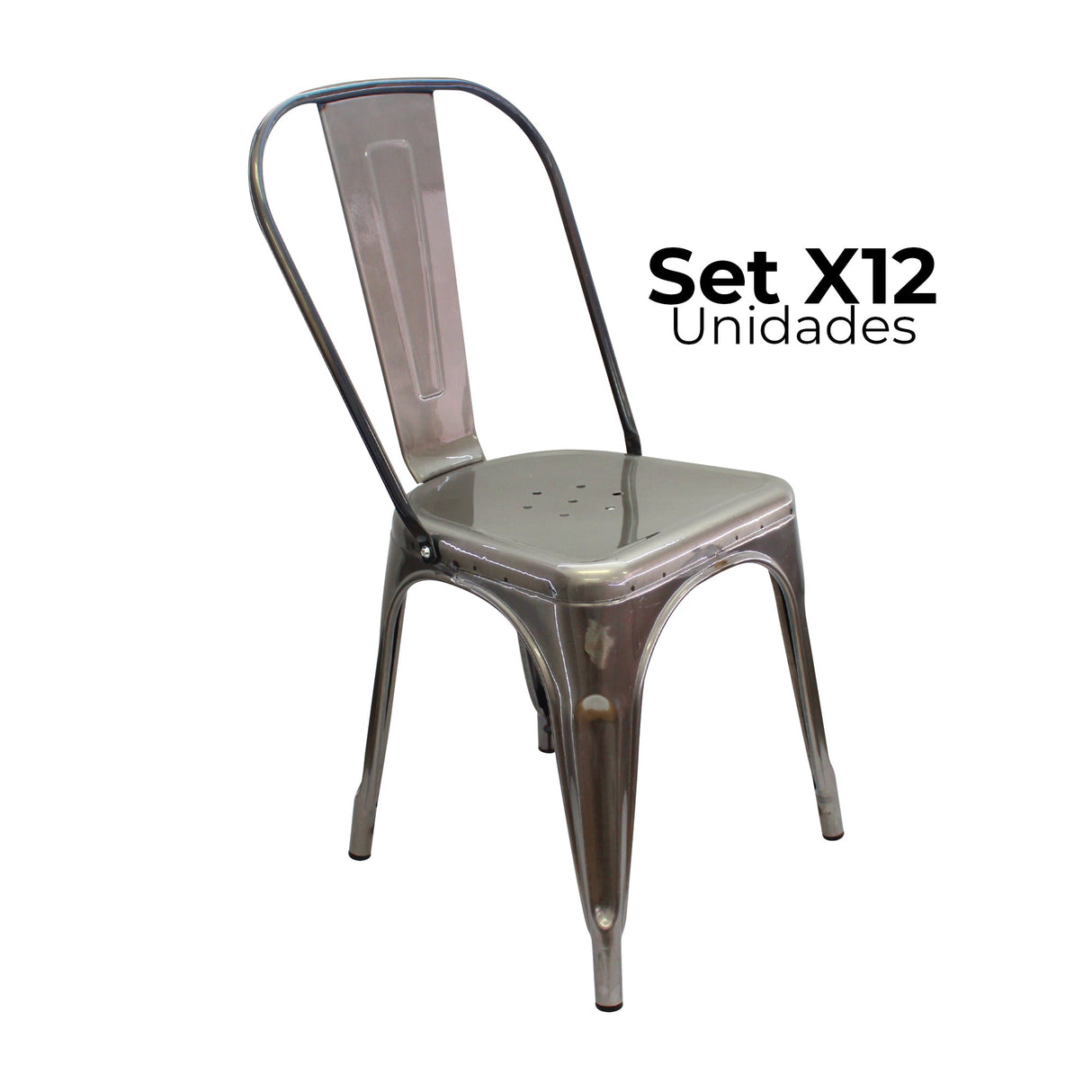 SET X 12 SILLAS TITAN TIPO TOLIX METAL RUSTIC BOXBIT