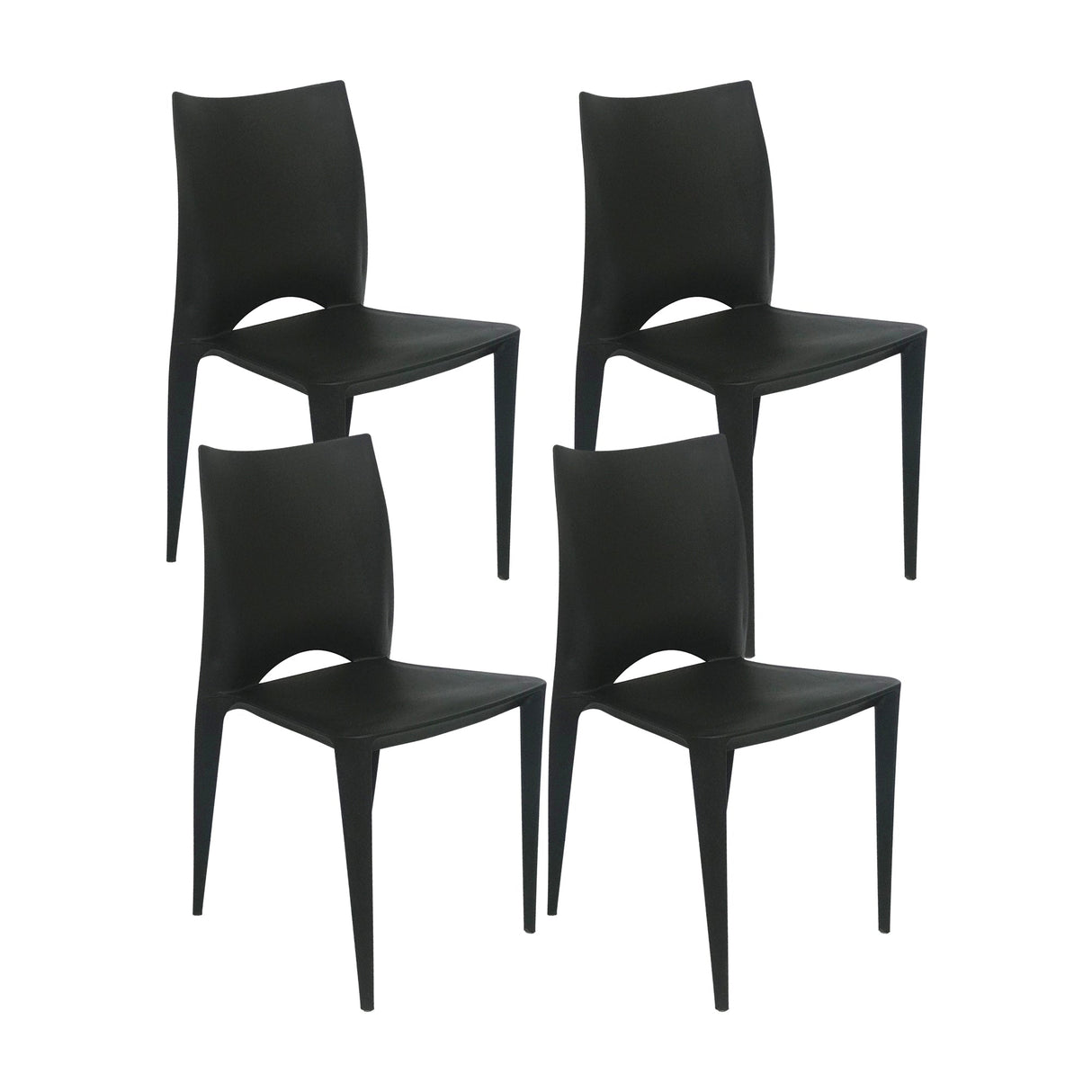 SET X 4 SILLAS ZOE NEGRAS BOXBIT