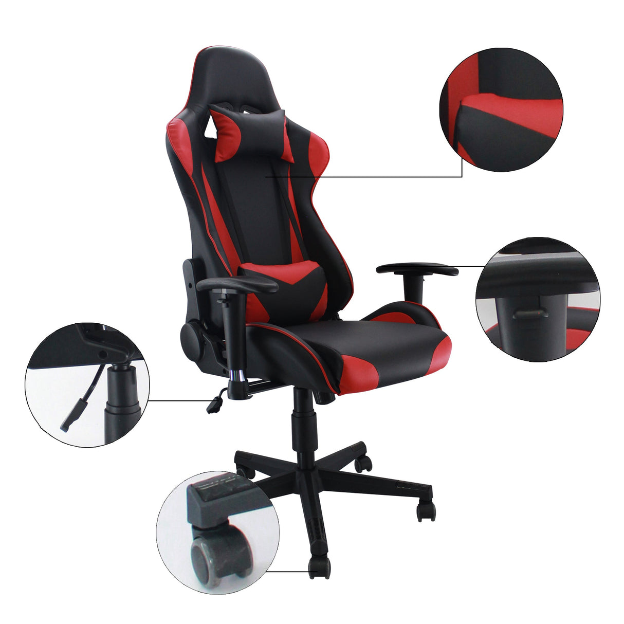 SILLA GAMER F-16 ROJA BOXBIT