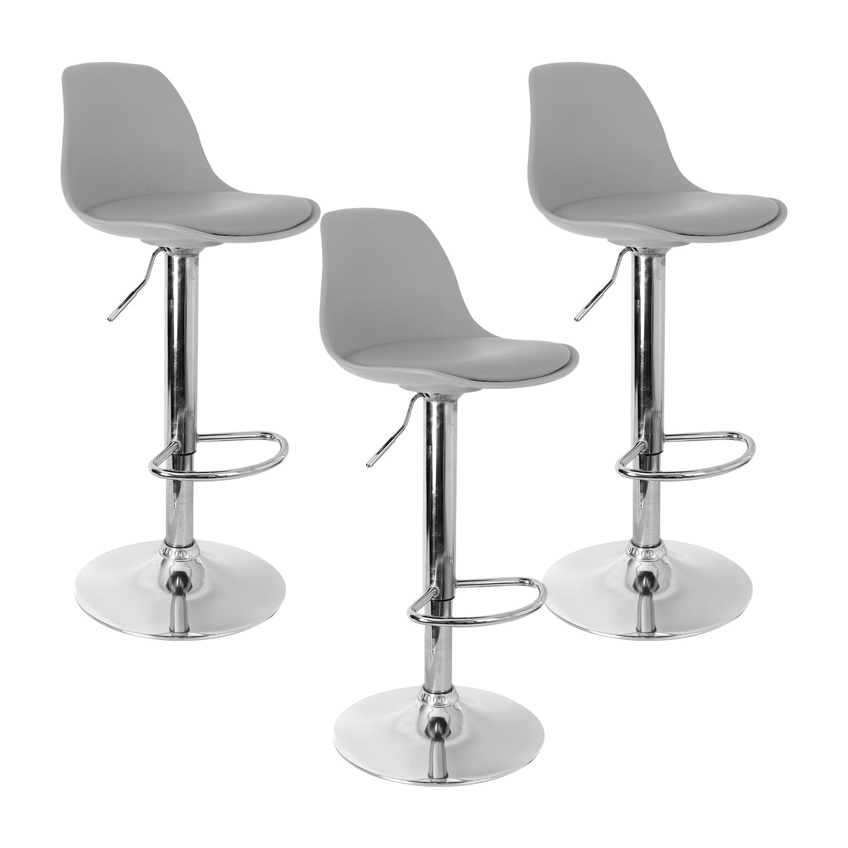 SET X 3 SILLAS JULY BAR GRIS BOXBIT