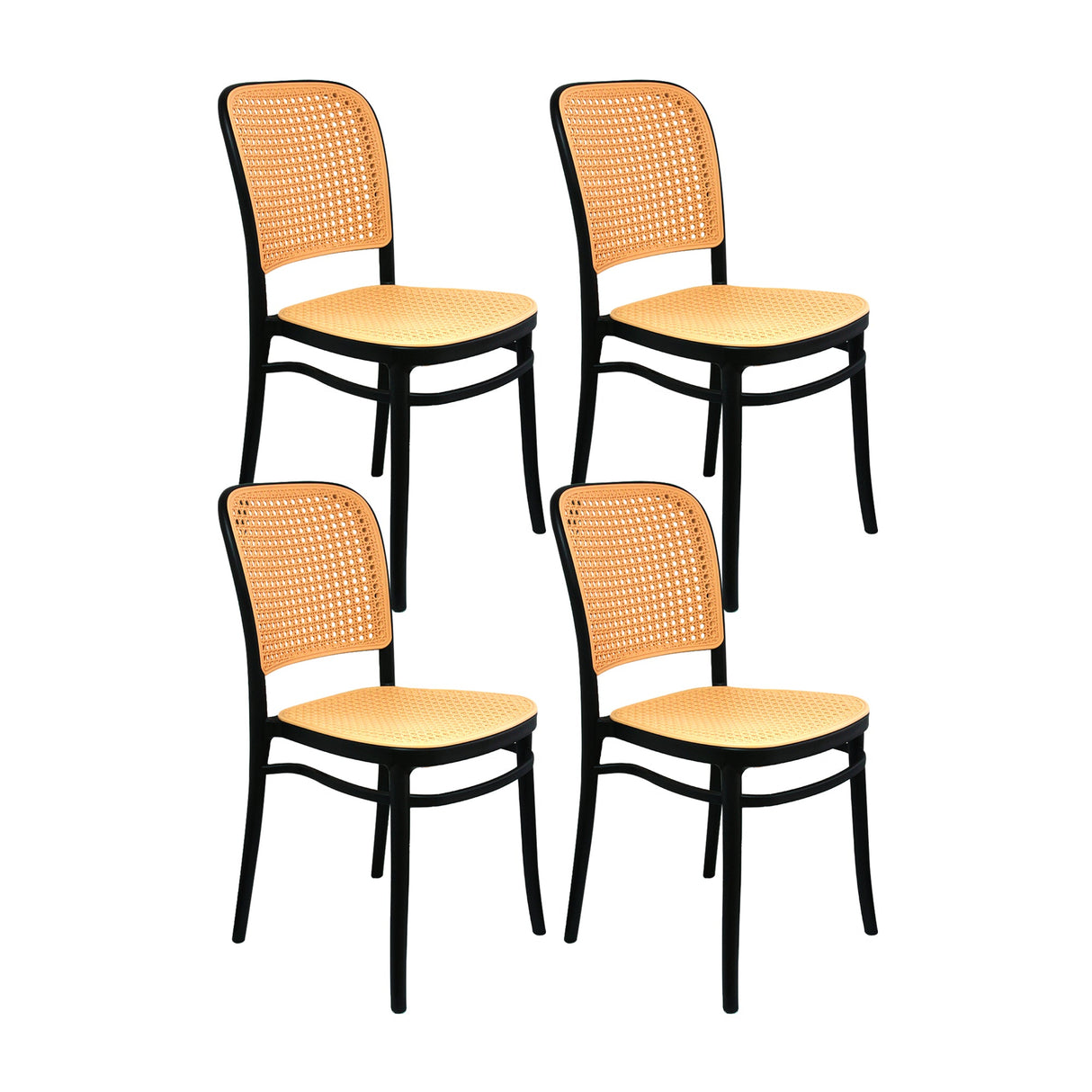 SET X 4 SILLAS AMIS NEGRA BOXBIT