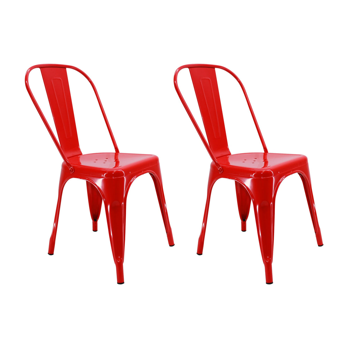 SET X 2 SILLAS TITAN TIPO TOLIX ROJAS BOXBIT