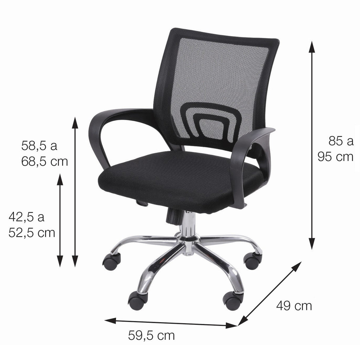 SILLA DE OFICINA TOK NEGRA BOXBIT