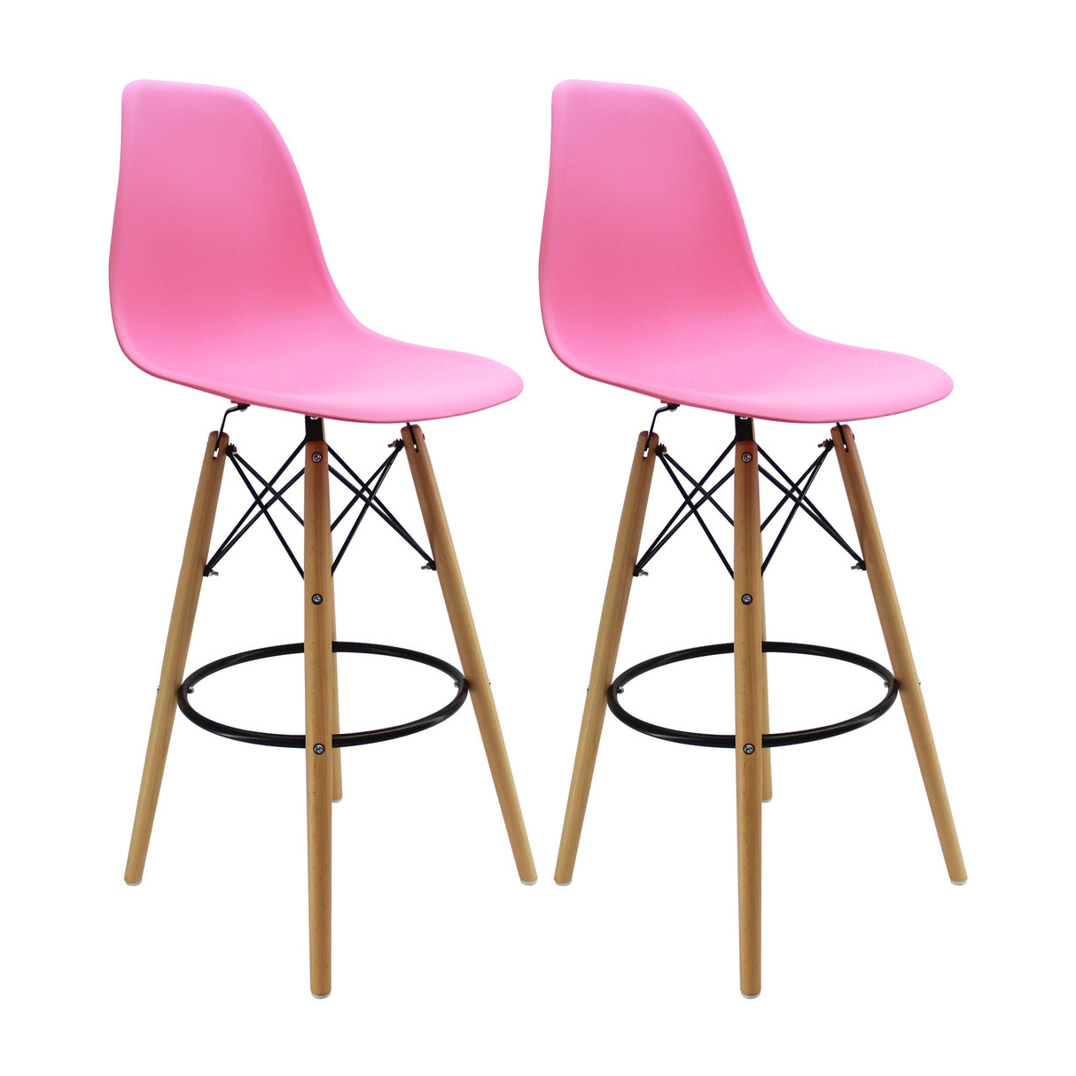 SET X 2 BUTACOS DKR BAR TIPO EAMES ROSADOS BOXBIT