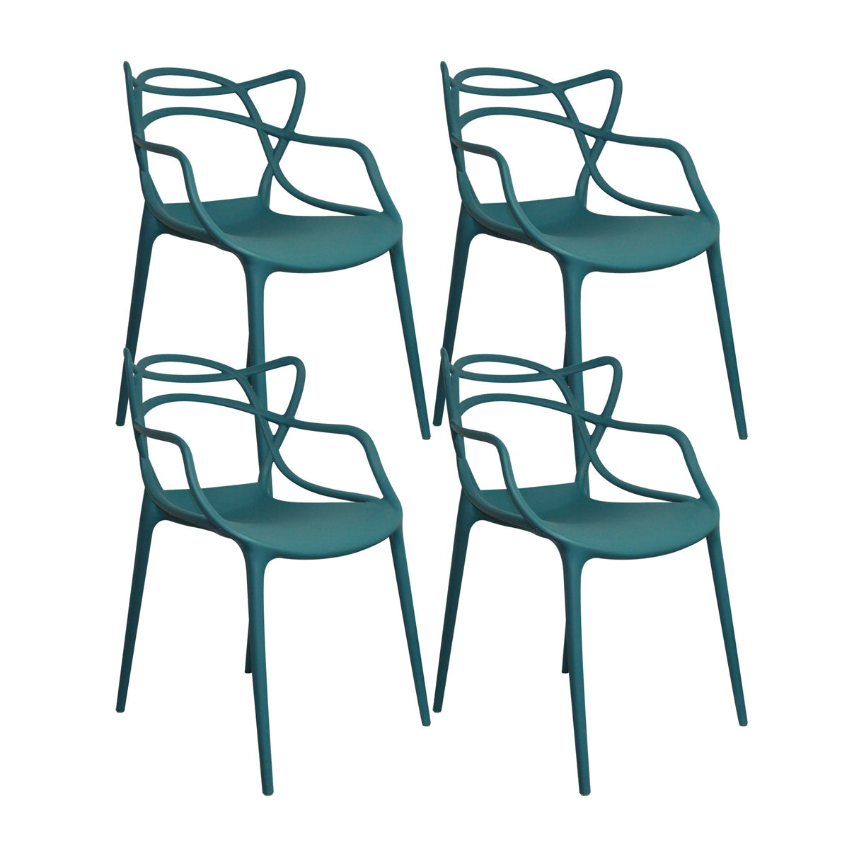 SET X 4 SILLAS SOLNA AZUL PETRÓLEO BOXBIT