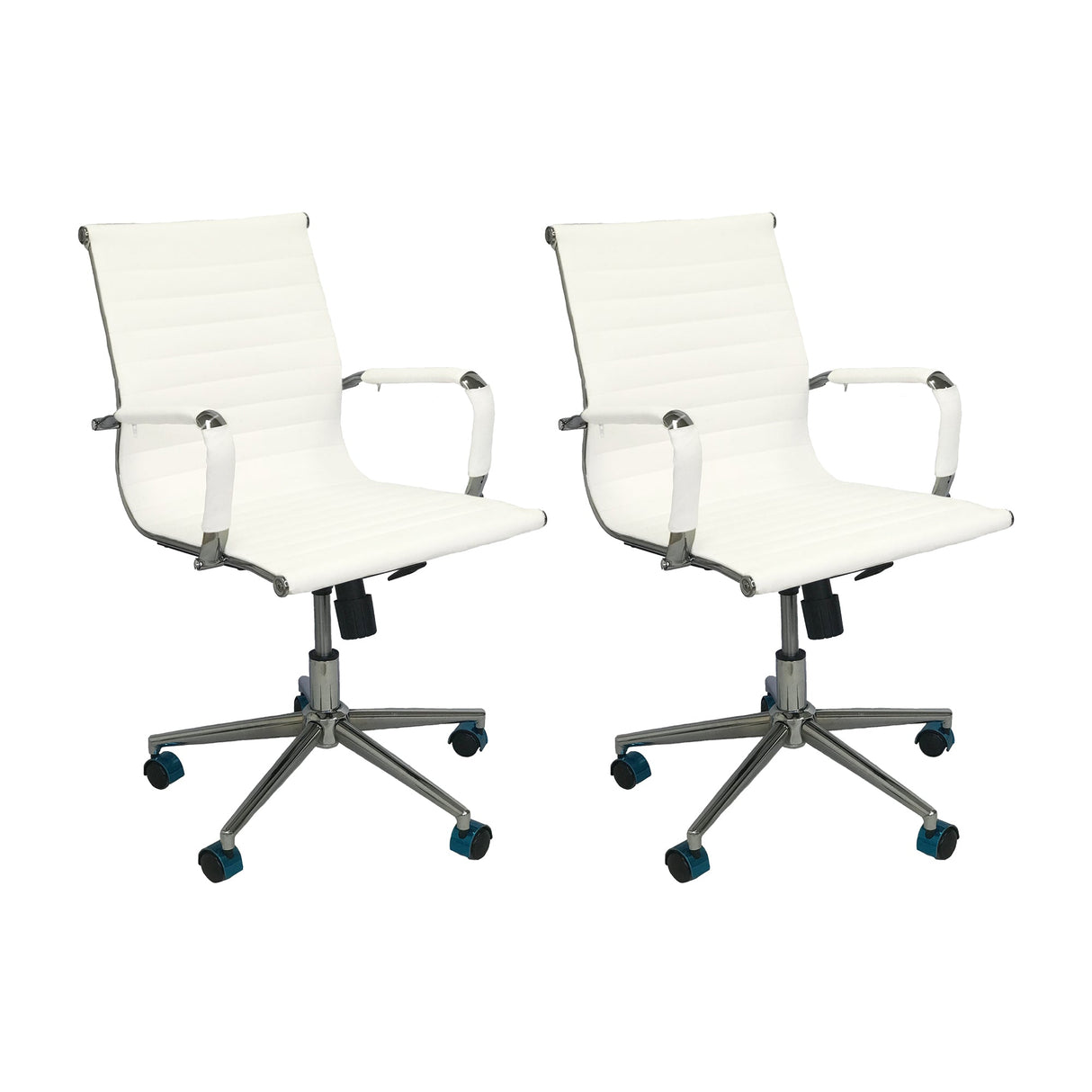 SET X 2 SILLAS ESTERILLA BAJAS BLANCAS BOXBIT