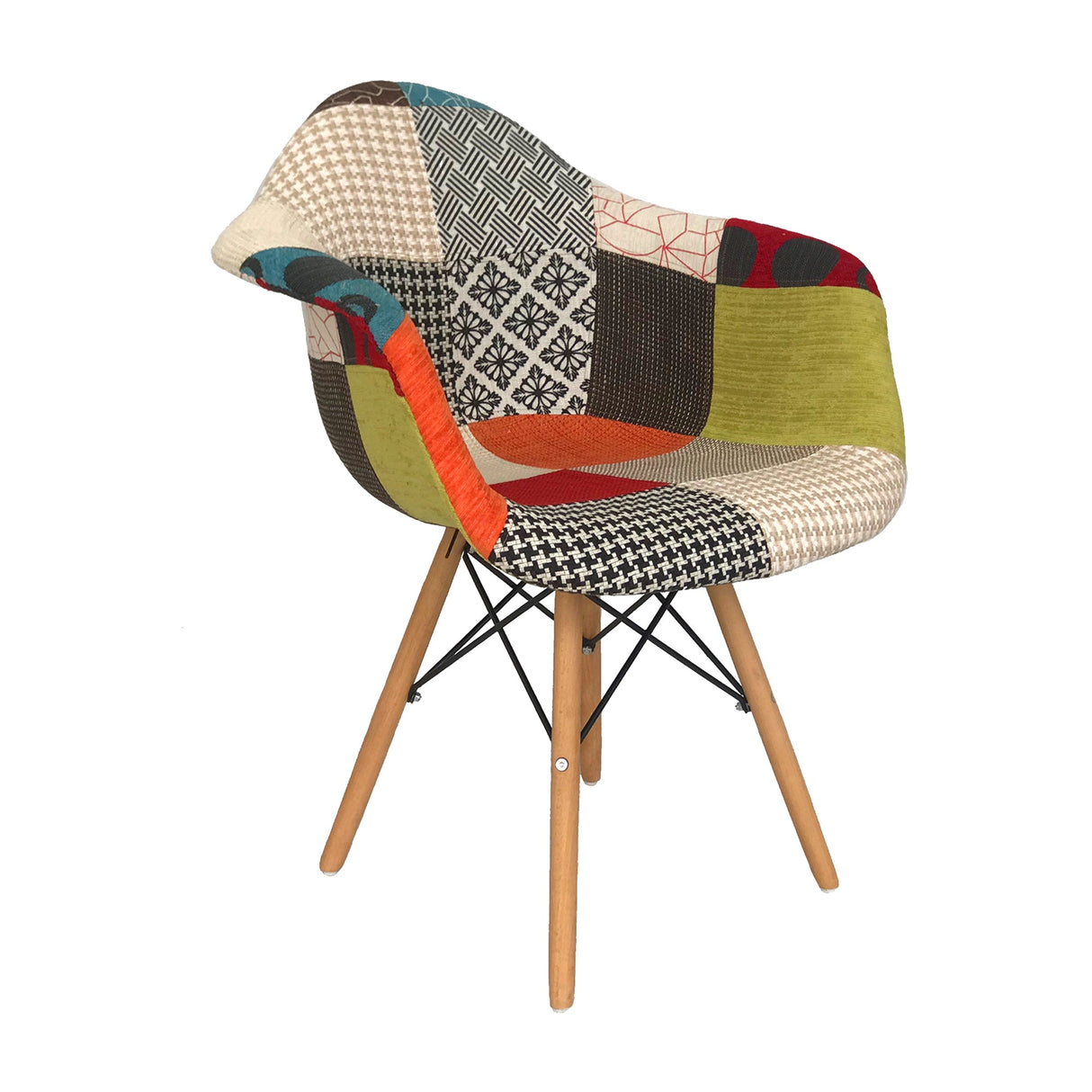 SILLA DKR CON BRAZOS TIPO EAMES PATCHWORK BOXBIT