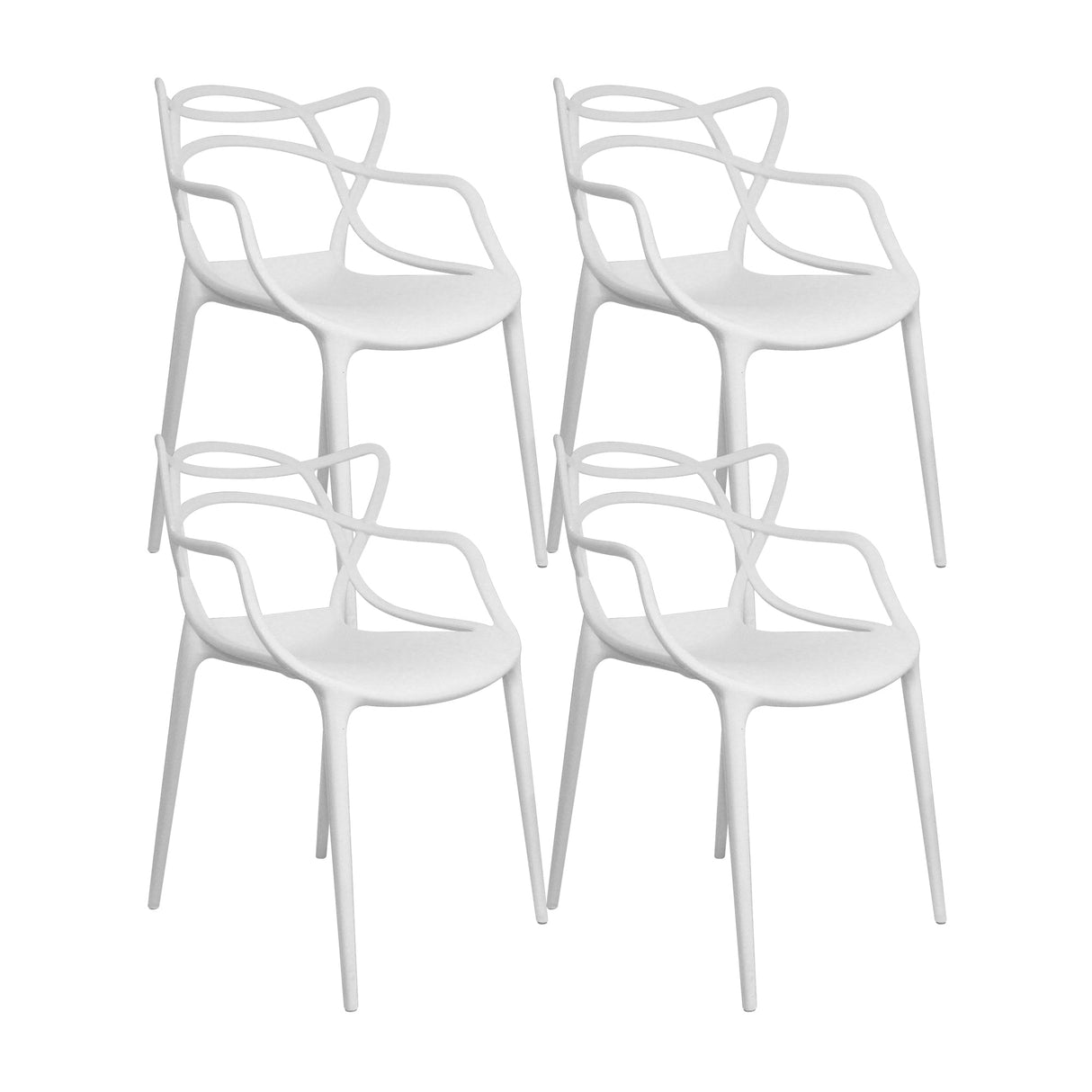 SET X 4 SILLAS SOLNA BLANCAS BOXBIT