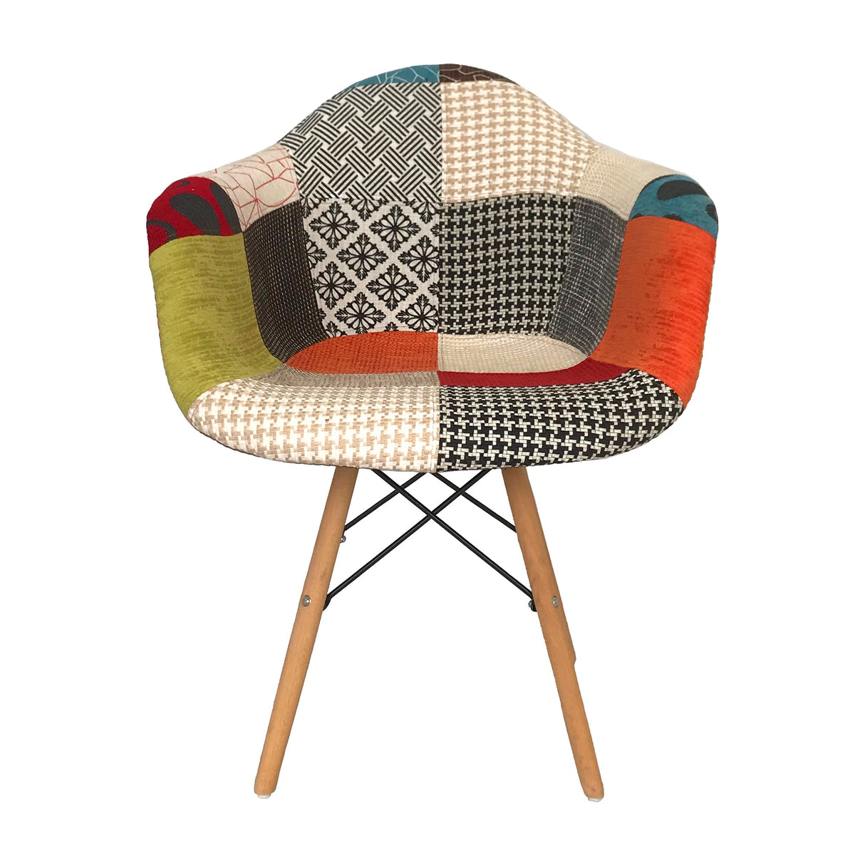 SILLA DKR CON BRAZOS TIPO EAMES PATCHWORK BOXBIT