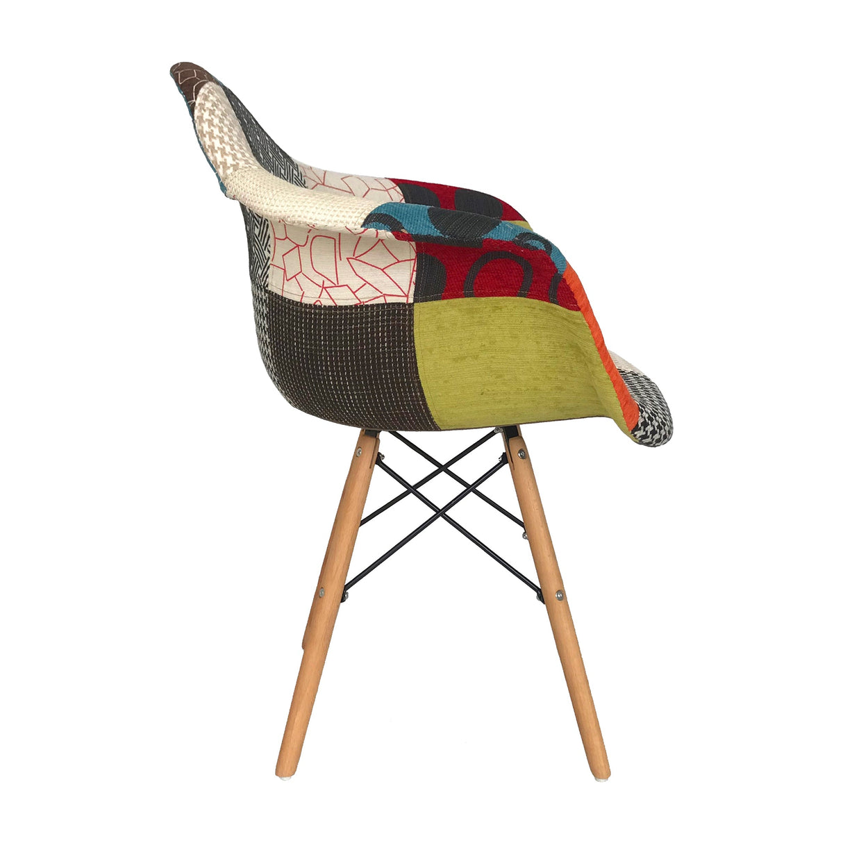 SILLA DKR CON BRAZOS TIPO EAMES PATCHWORK BOXBIT