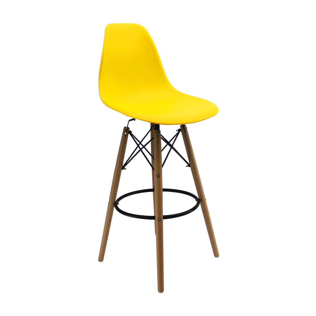 SET X 2 BUTACOS DKR BAR TIPO EAMES AMARILLO BOXBIT